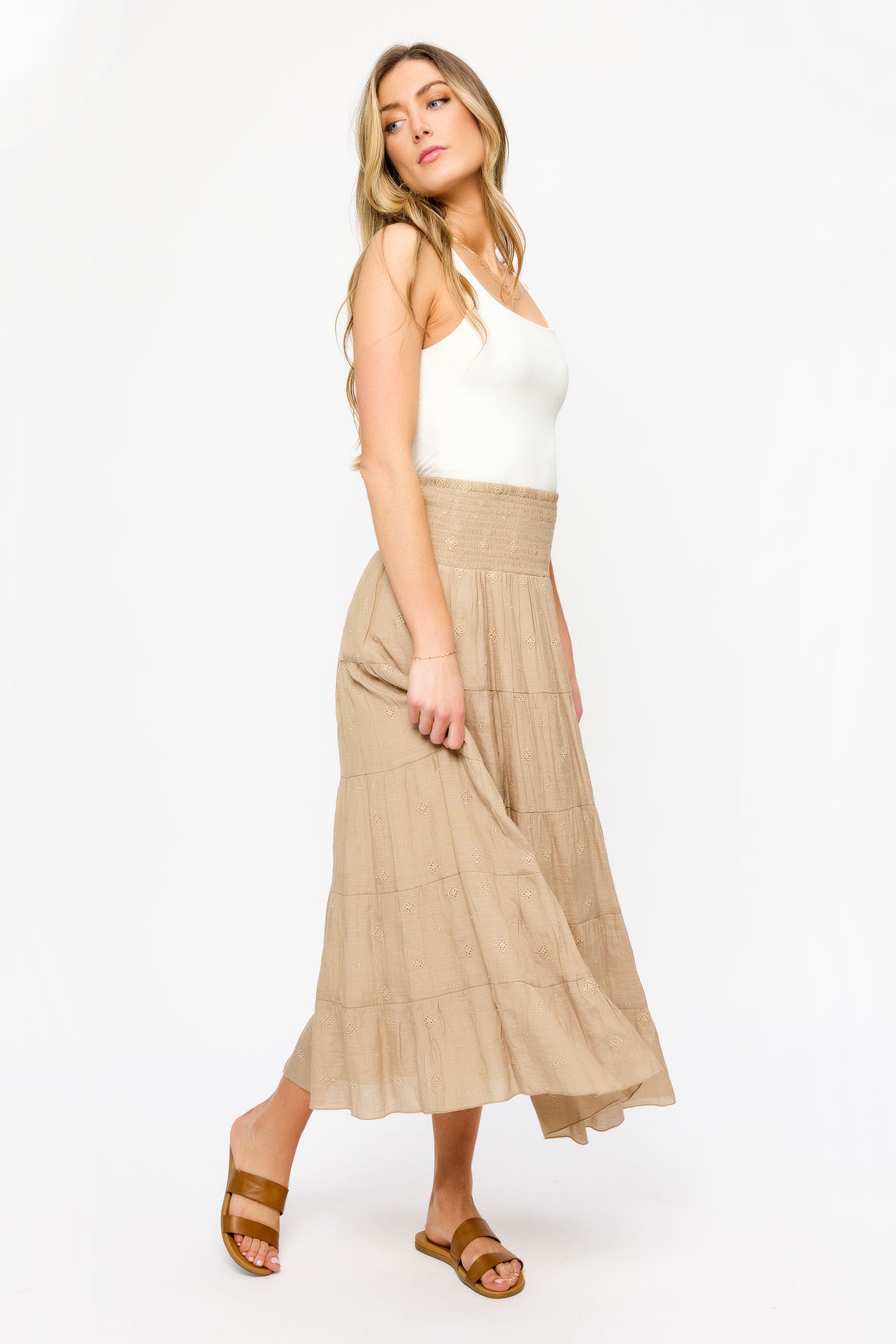 Embroidered Maxi Skirt