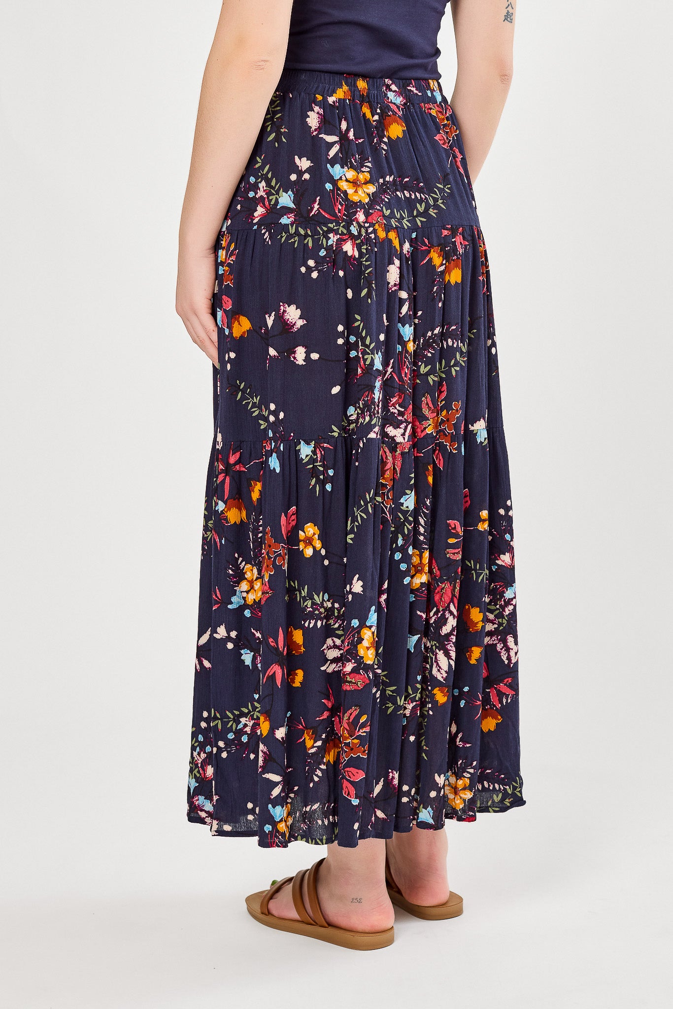 Floral Tiered Maxi Skirt