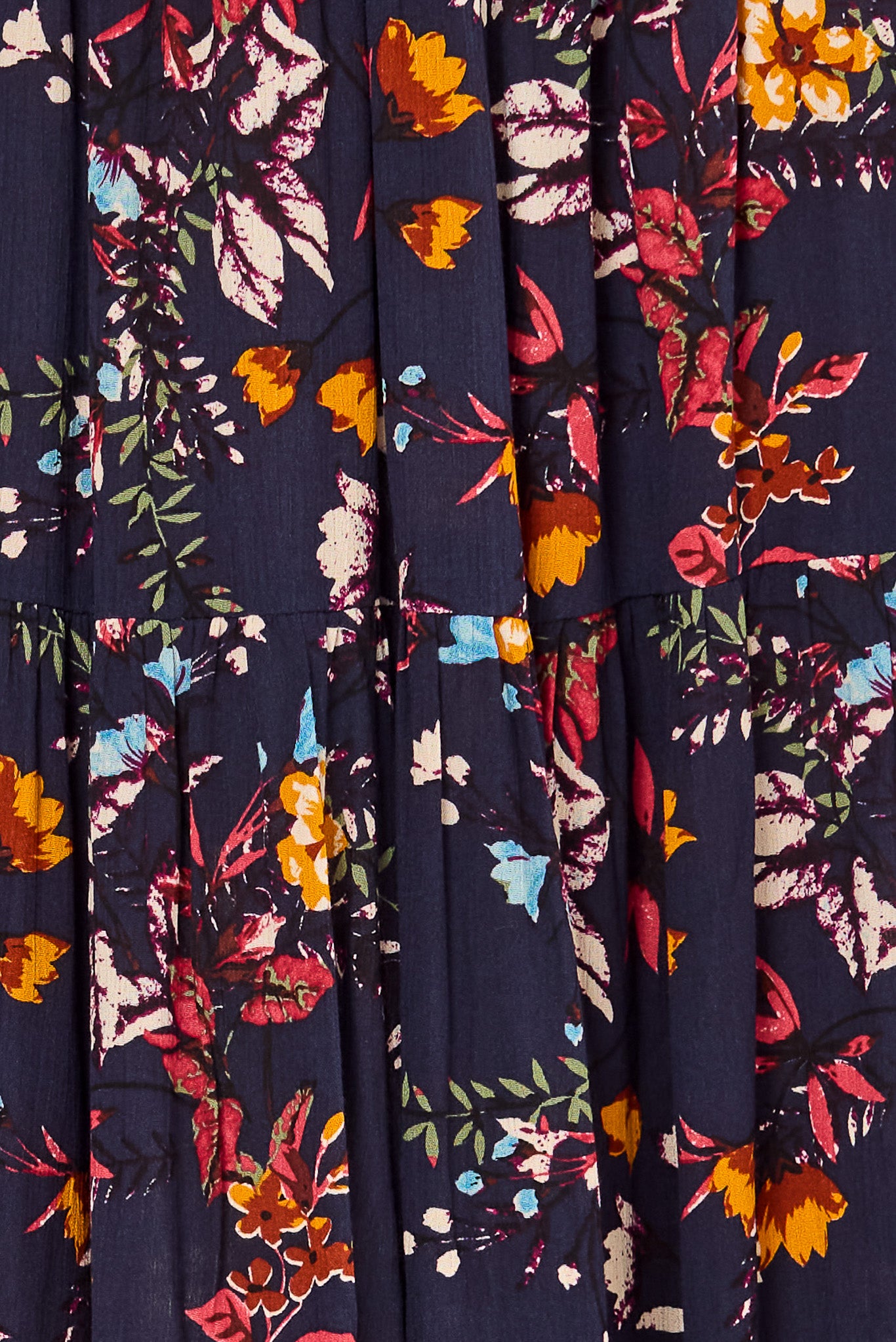 Floral Tiered Maxi Skirt