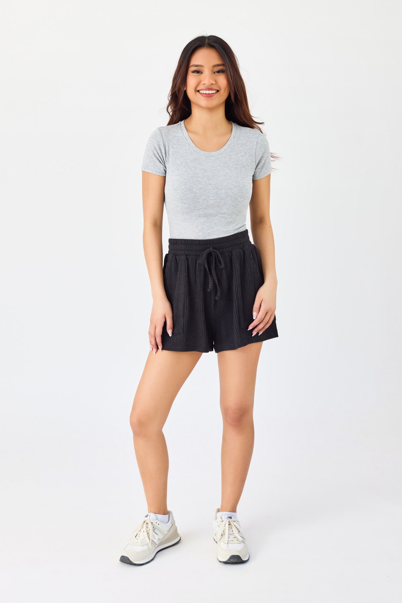 Cozy Rib Shorts with Porkchop Pockets