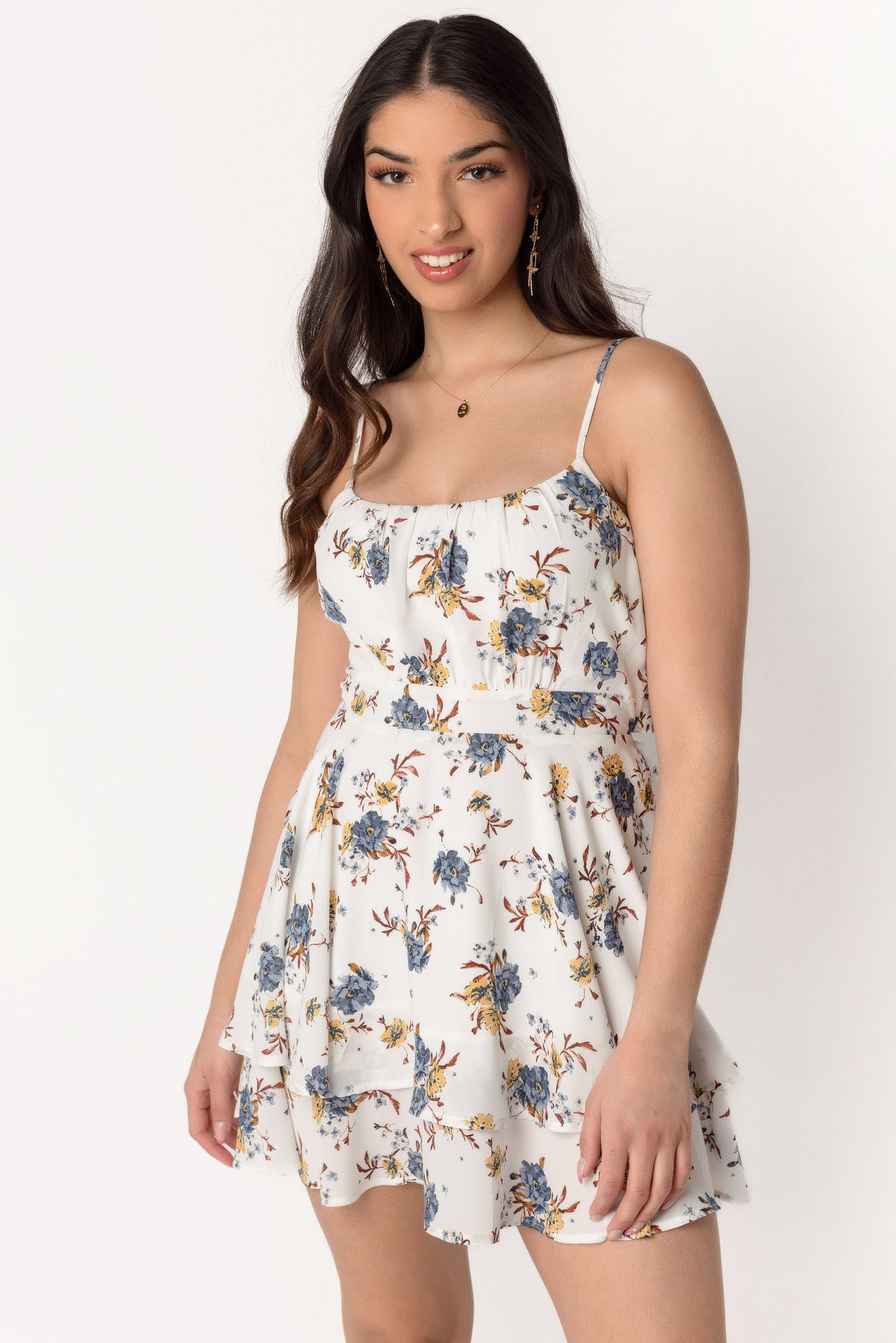 Floral Spaghetti Strap Emma Bust with Tie-Back