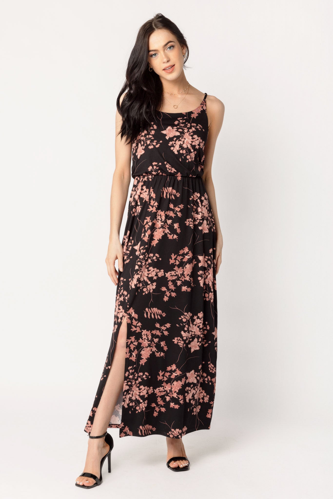 Floral Maxi Dress with Side Slit