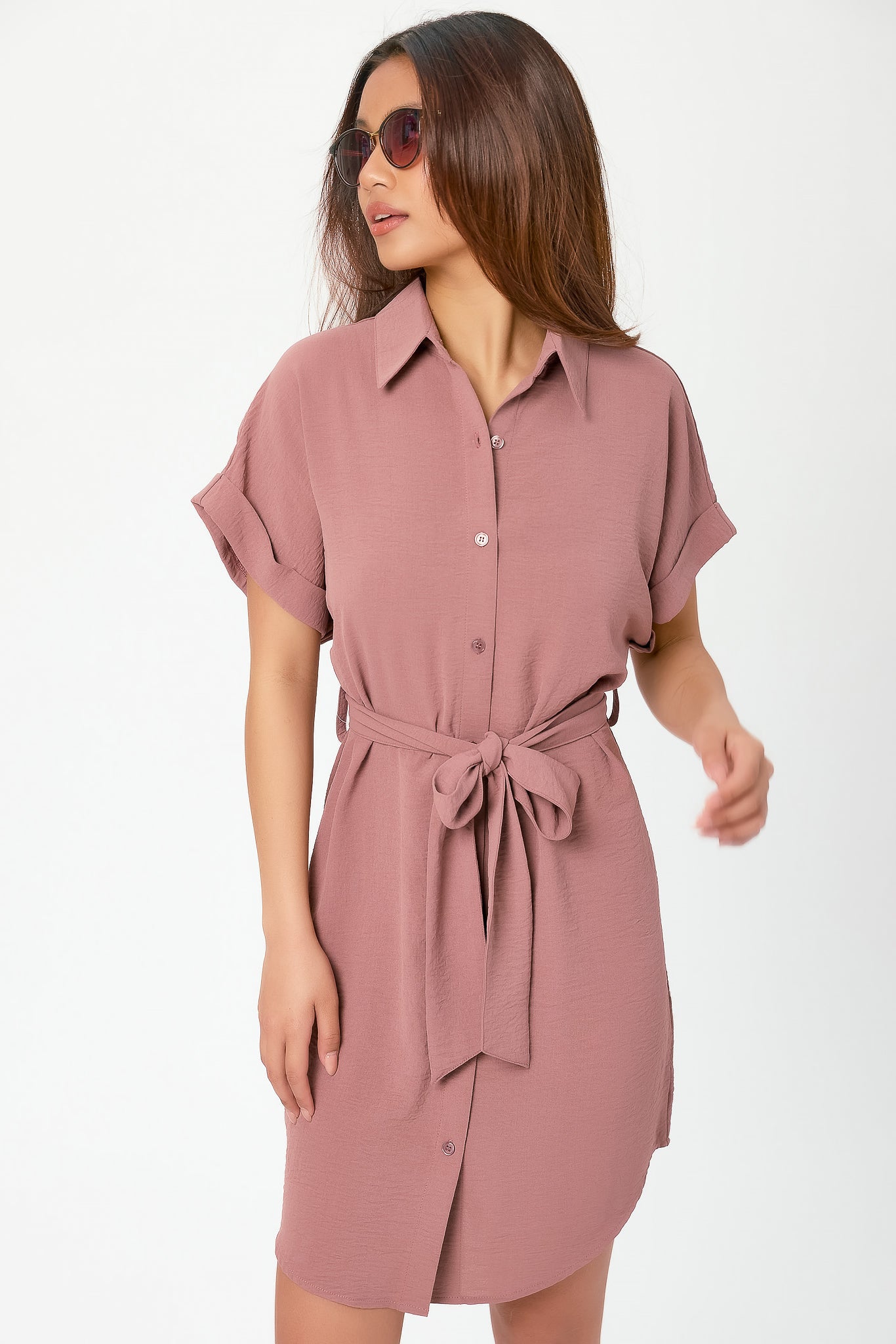 Airflow Shirtdress with Tie-Belt