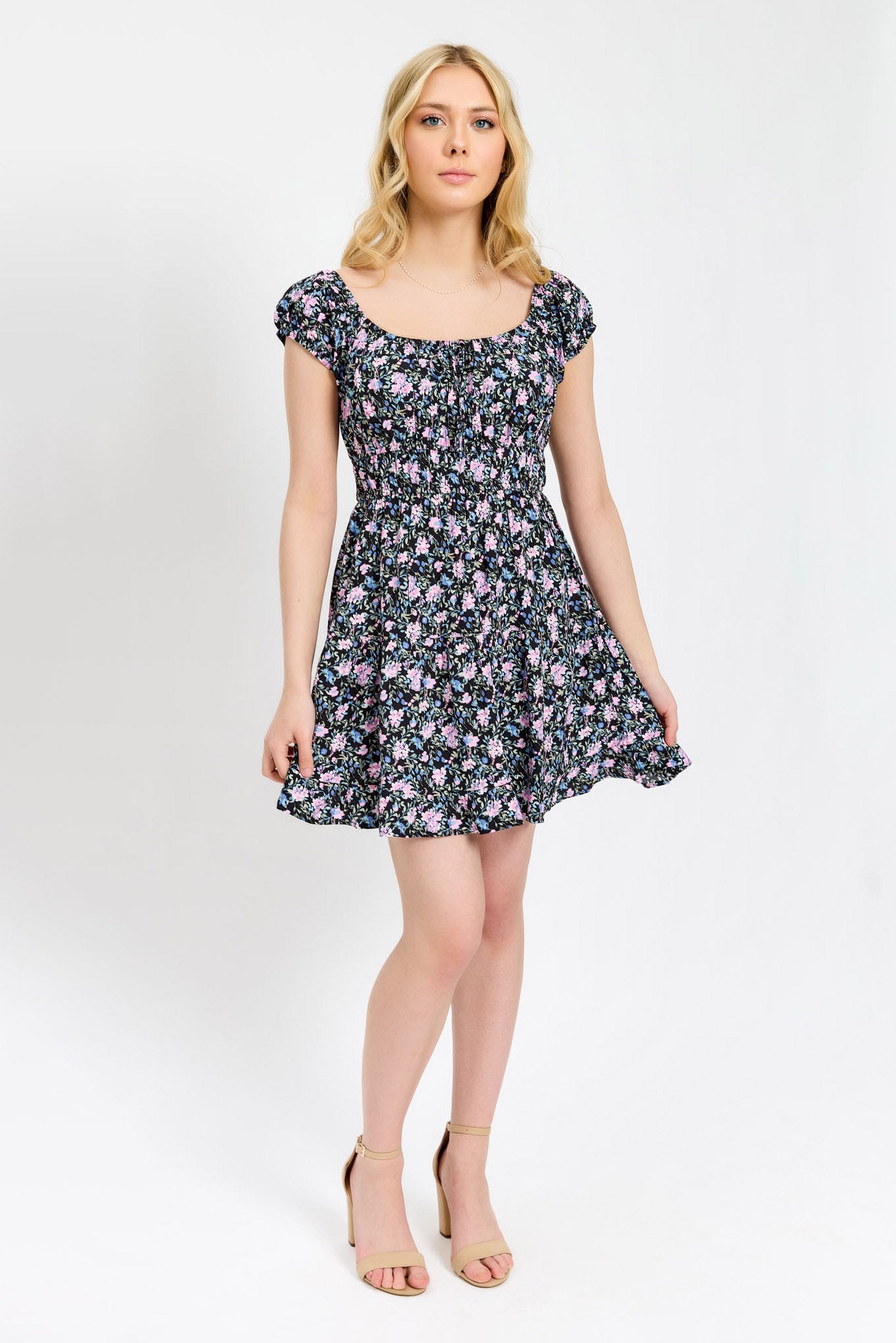 Wallflower Nikki Watercolour Floral Everyday Prairie Dress