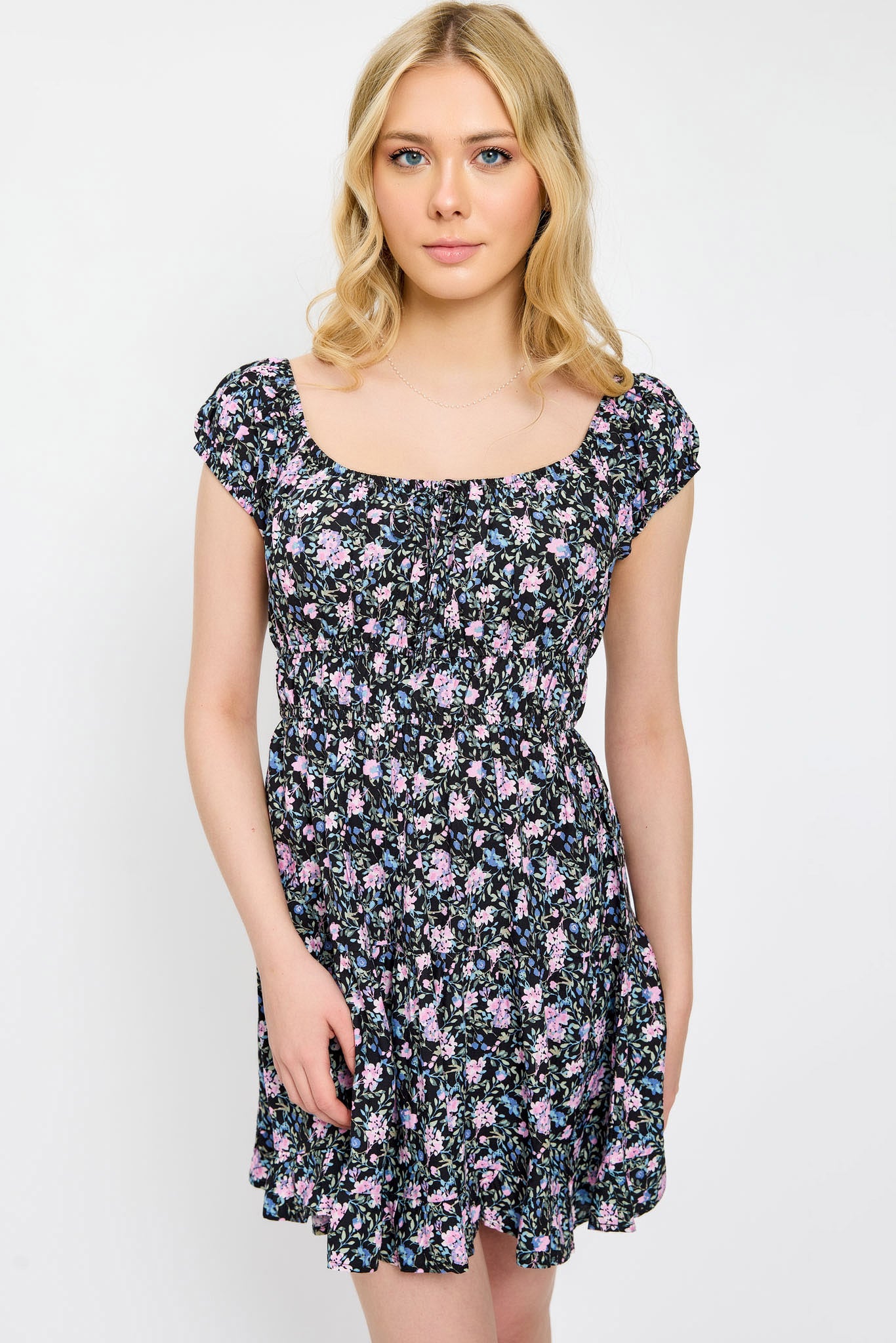 Wallflower Nikki Watercolour Floral Everyday Prairie Dress