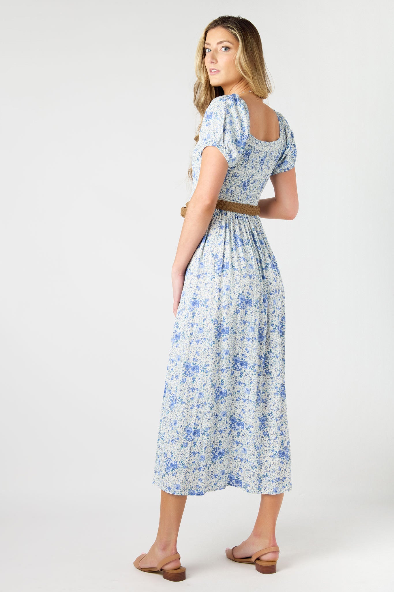 WallFlower Alma Short-Sleeve Maxi Dress