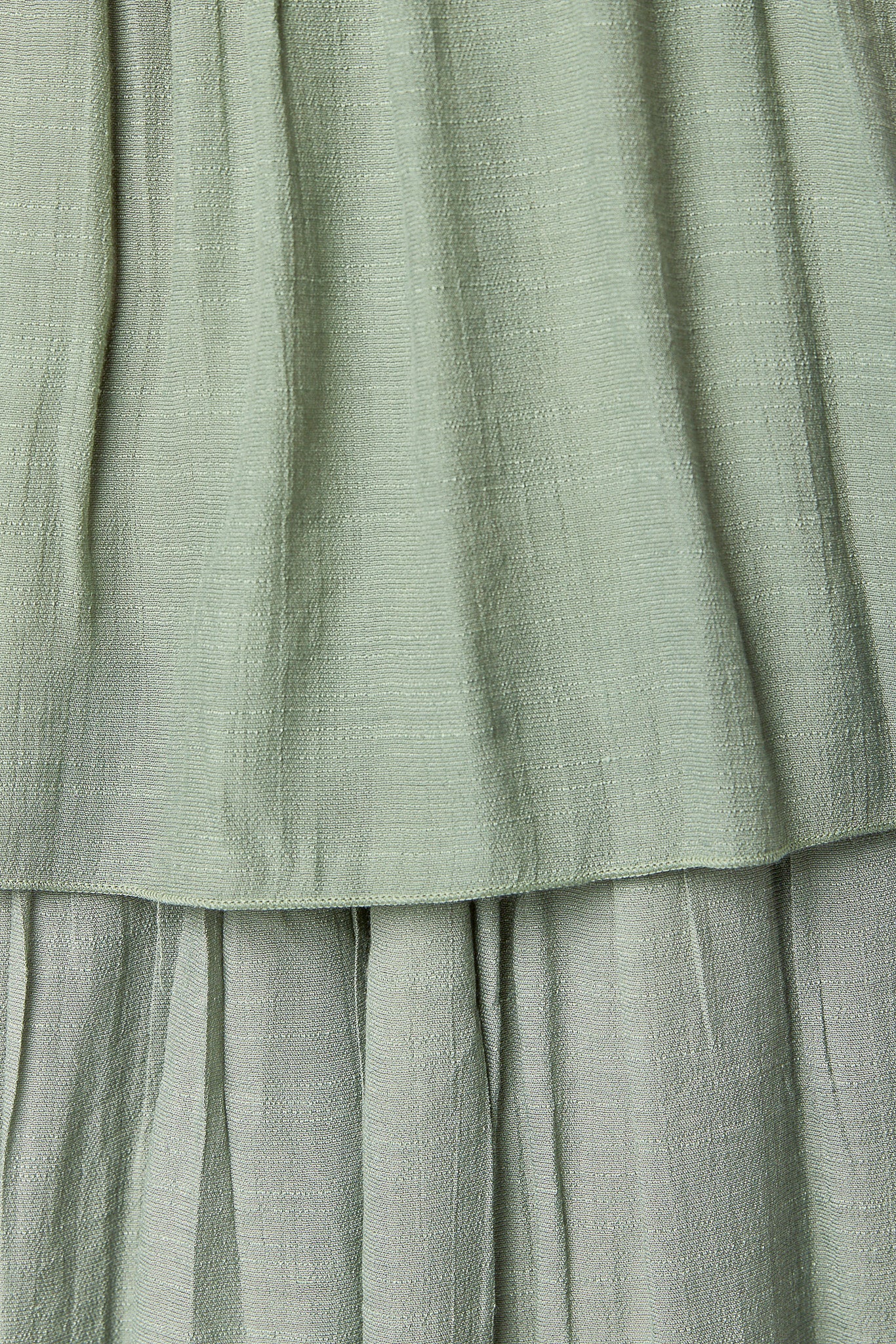 Gauze Spaghetti Strap V-Neck Maxi Dress with Crochet Bodice and Tiered Skirt