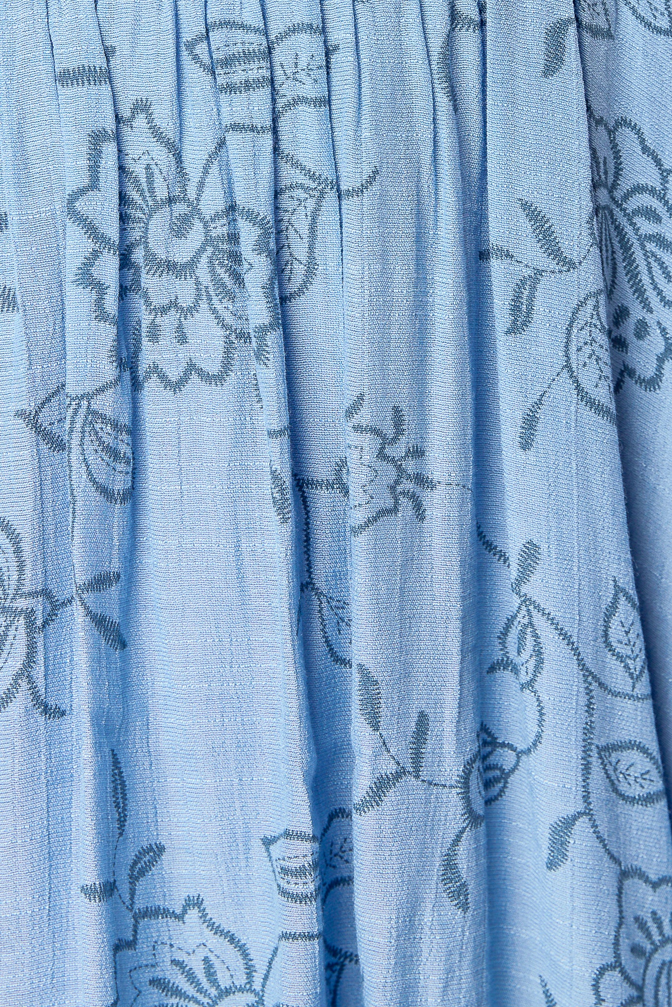 Floral Smocked Square-Neck Flutter-Sleeve Maxi Dress with Layered Tiered Skirt