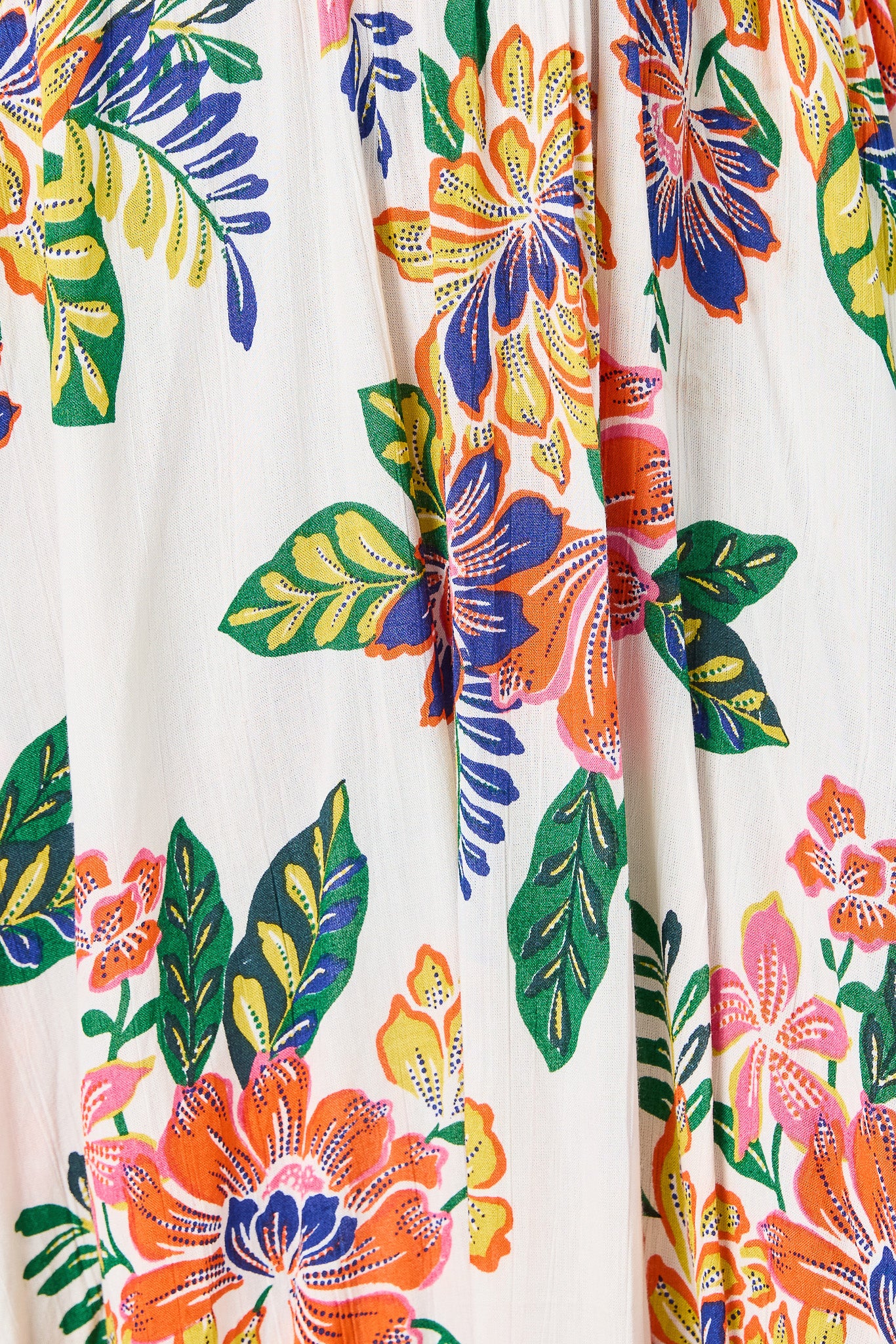 Border Print Spaghetti-Strap Twist-Front Maxi Dress with Sharkbite Hem