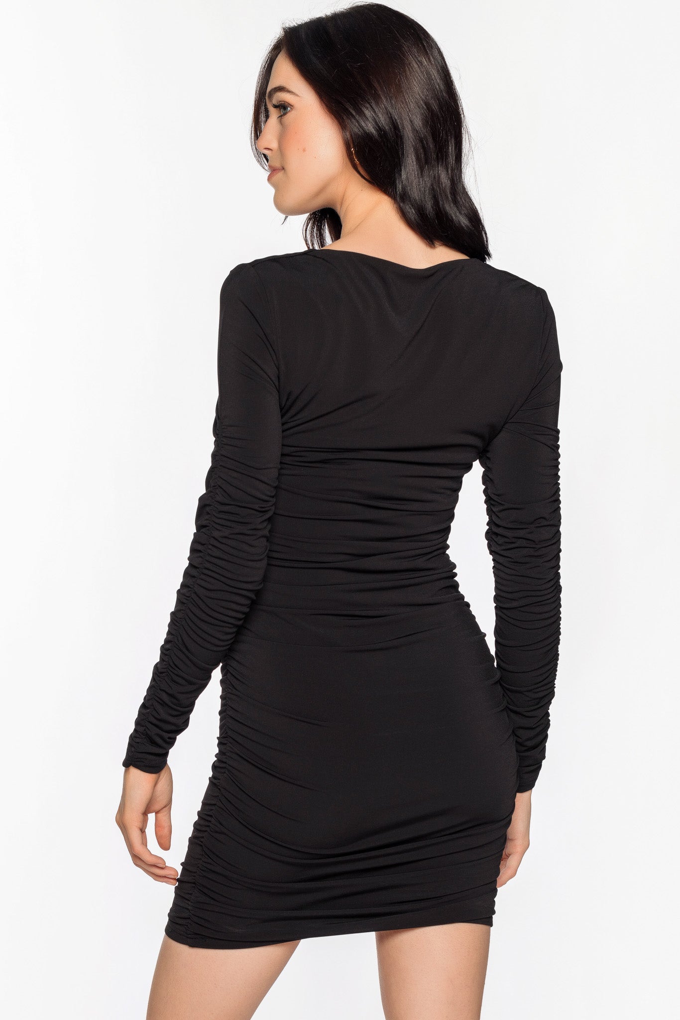 Square Neck Ruched Dress