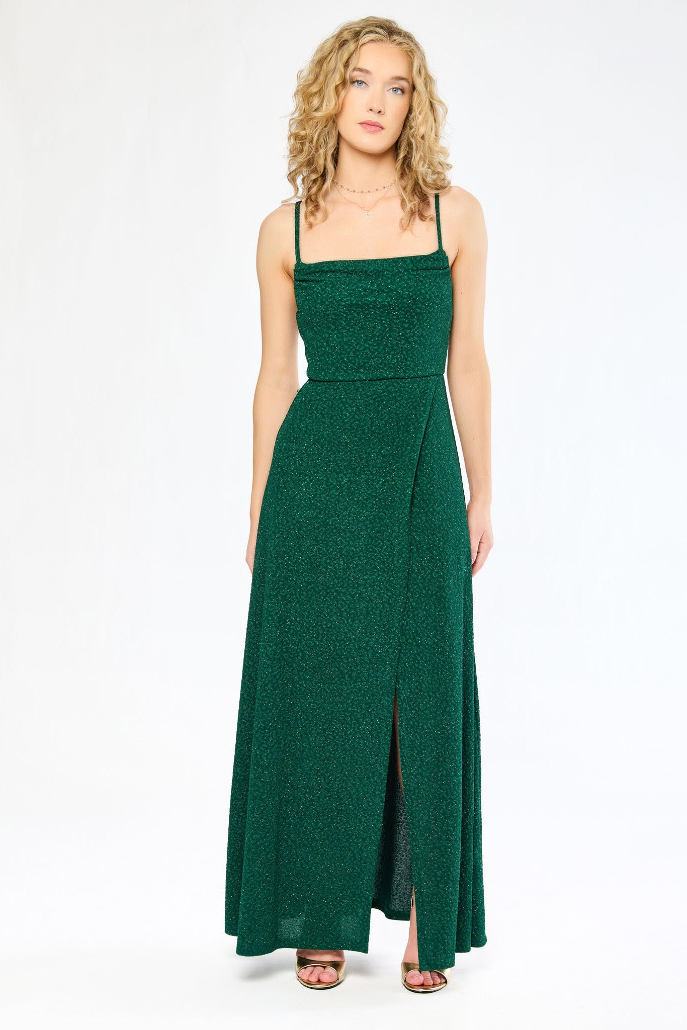 Cowl-Neck Maxi Glitter Dress Eclipse Cowl-Neck Maxi Glitter Dress Eclipse