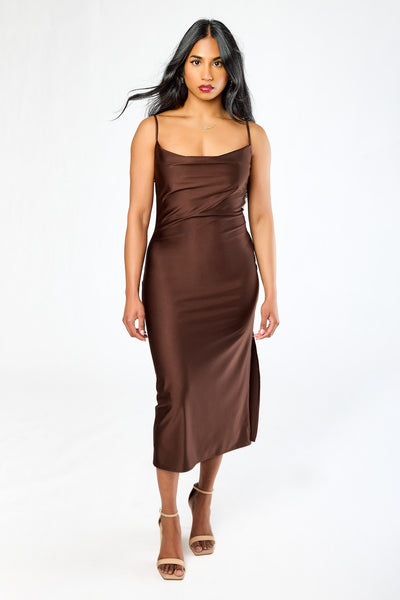 pink cocktail dress Satin Silk Slip DressAmazônia / M main image 0
