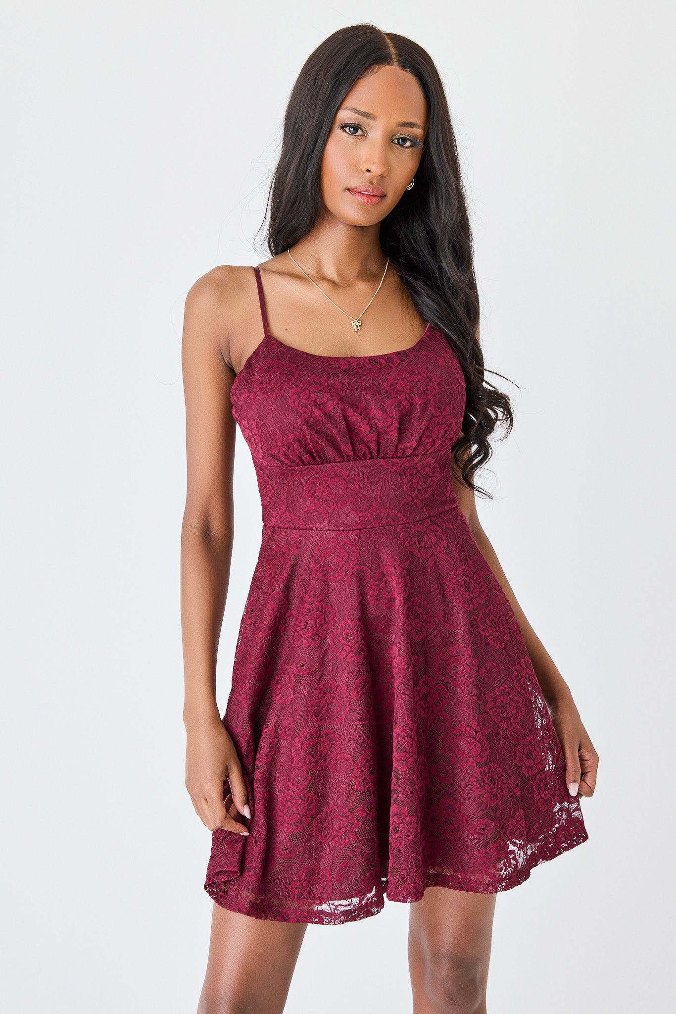 Lace Skater Dress with Pockets