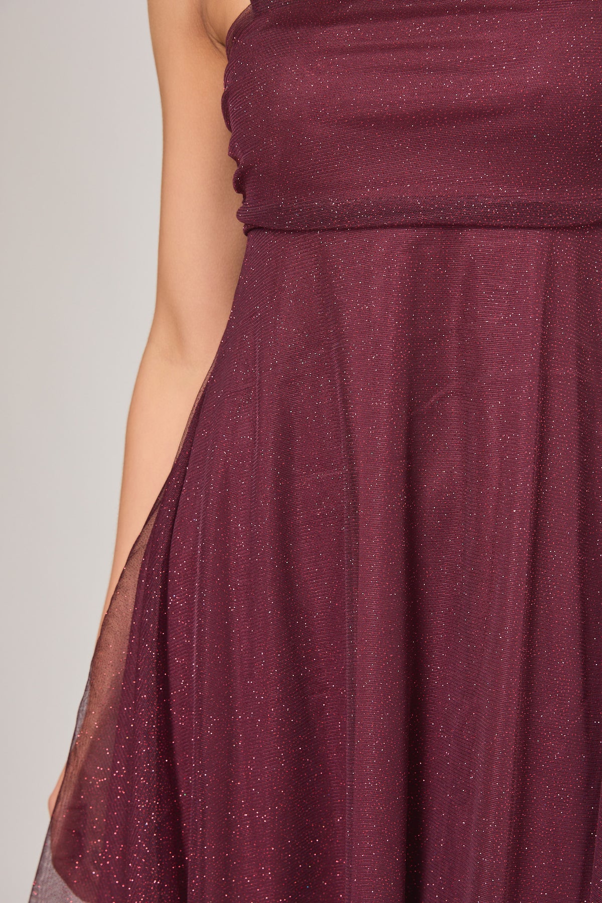 Glitter Mesh Skater Dress