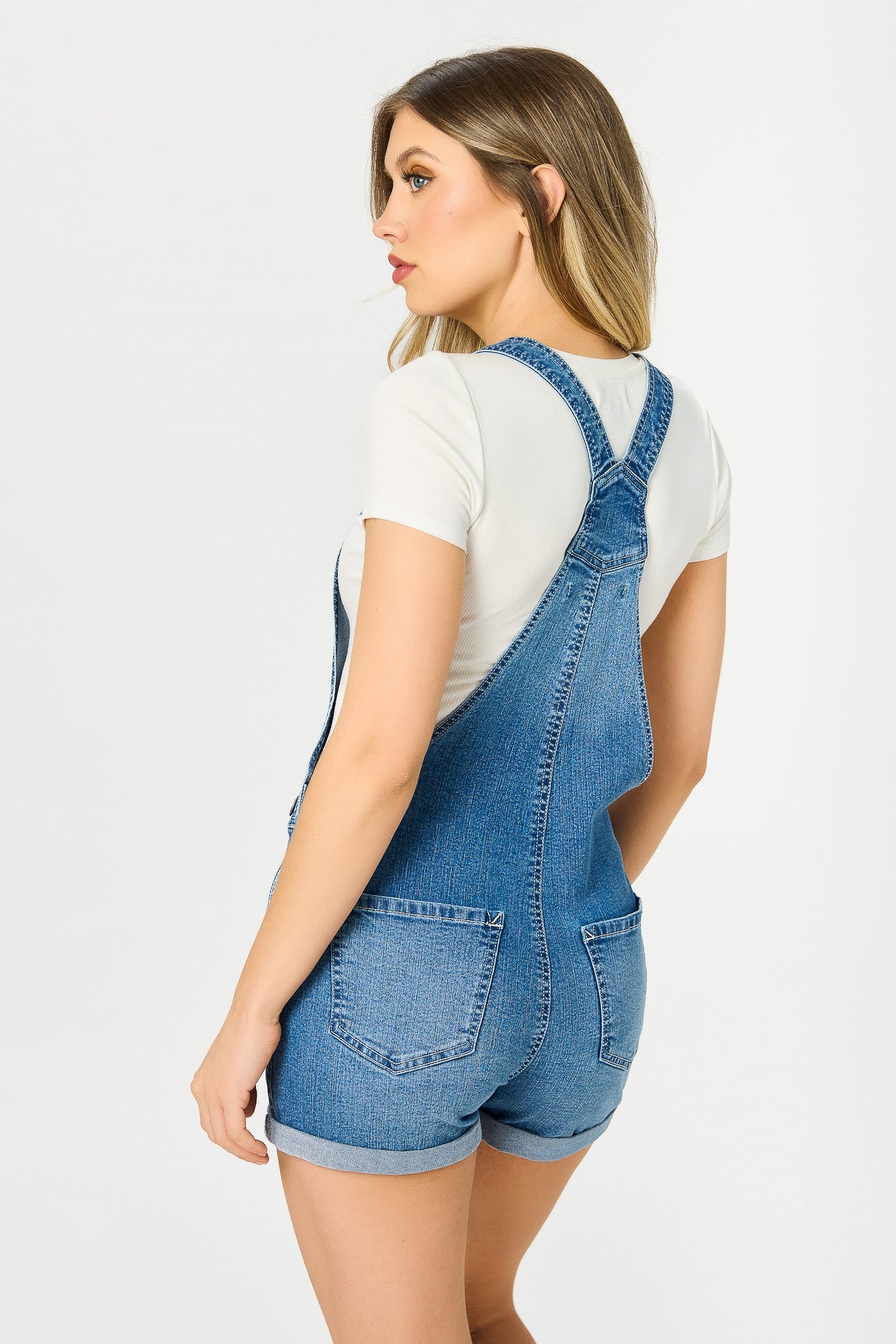 WallFlower Ingrid Wash Retro High-Rise Shortall