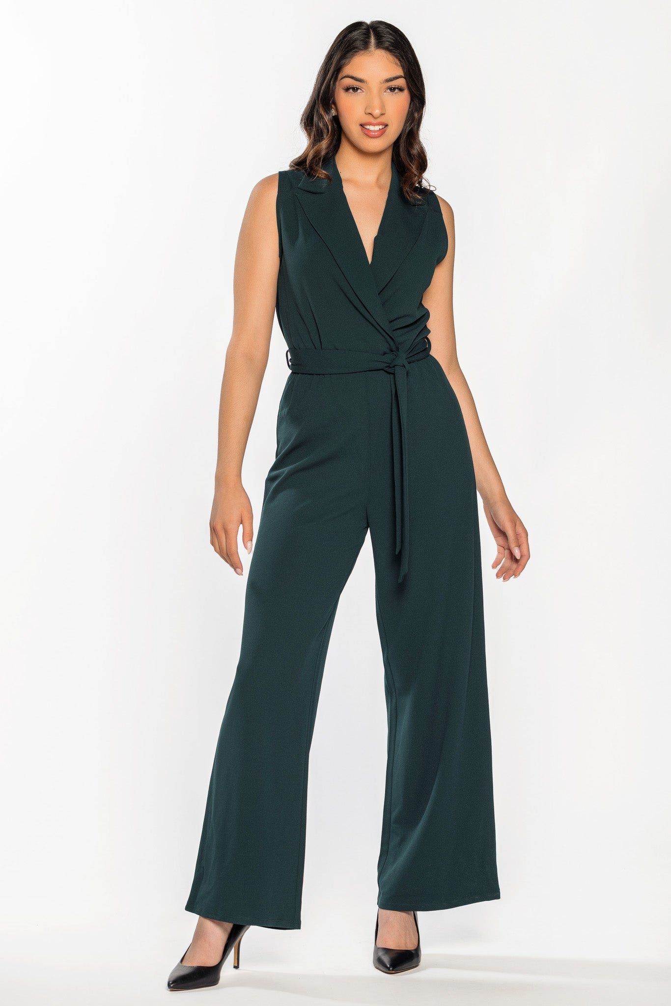 Green hotsell sleeveless jumpsuit