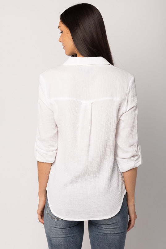 Chemise en coton avec manches longues