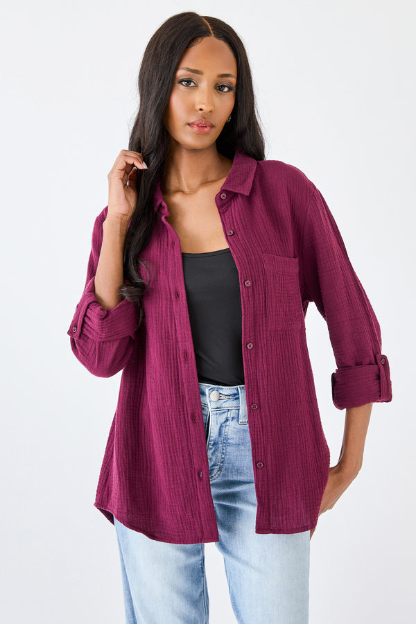 Double Cotton Long Sleeve Shirt