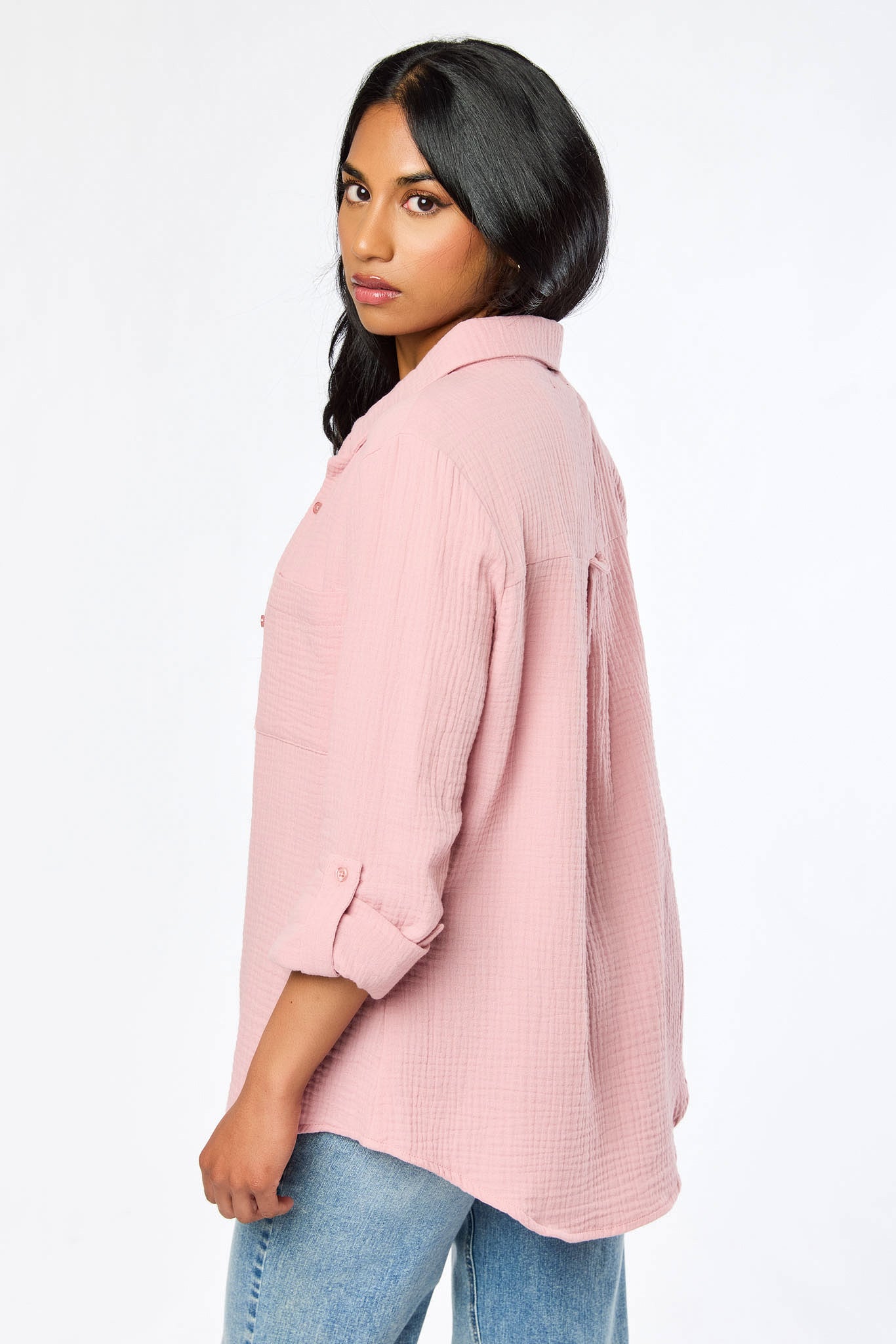 Chemise en coton avec manches longues