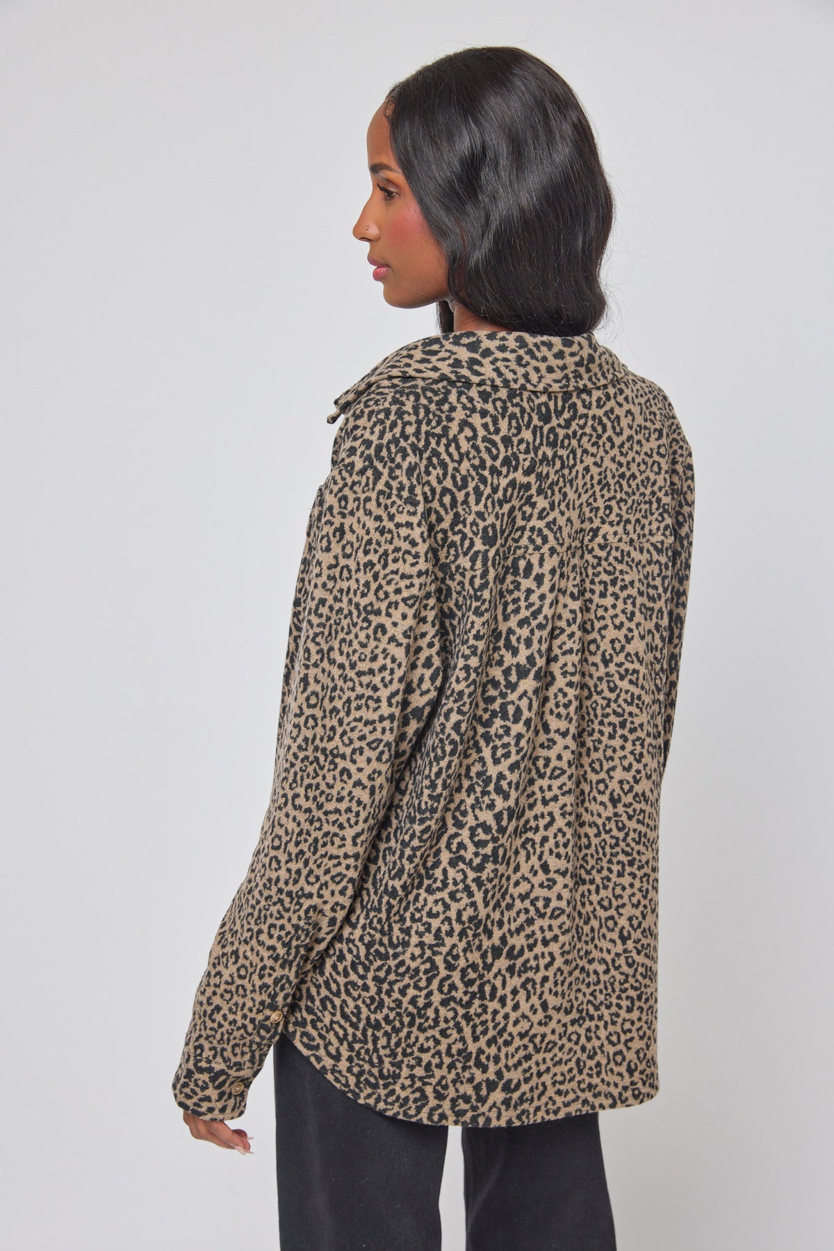 Animal Print Knit Shirt