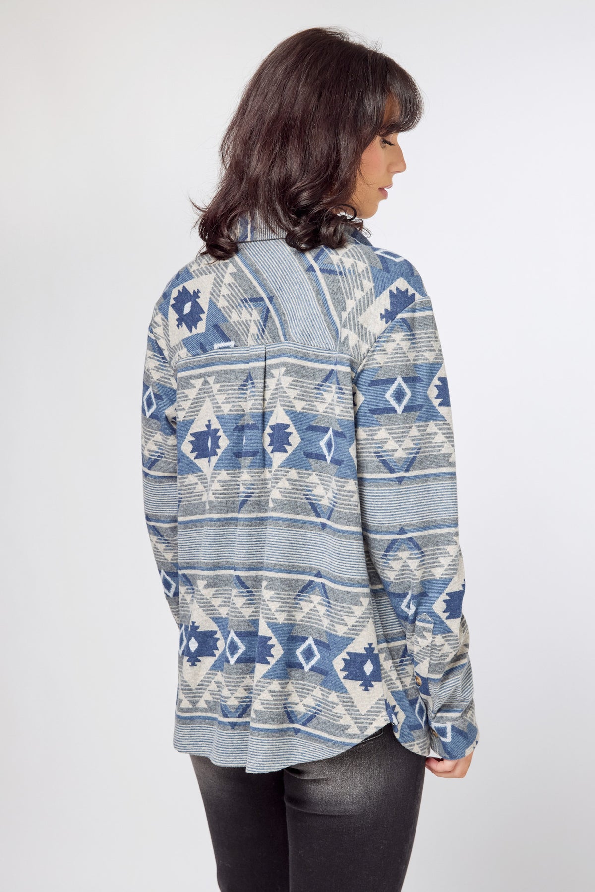 Aztec Print Knit Shirt