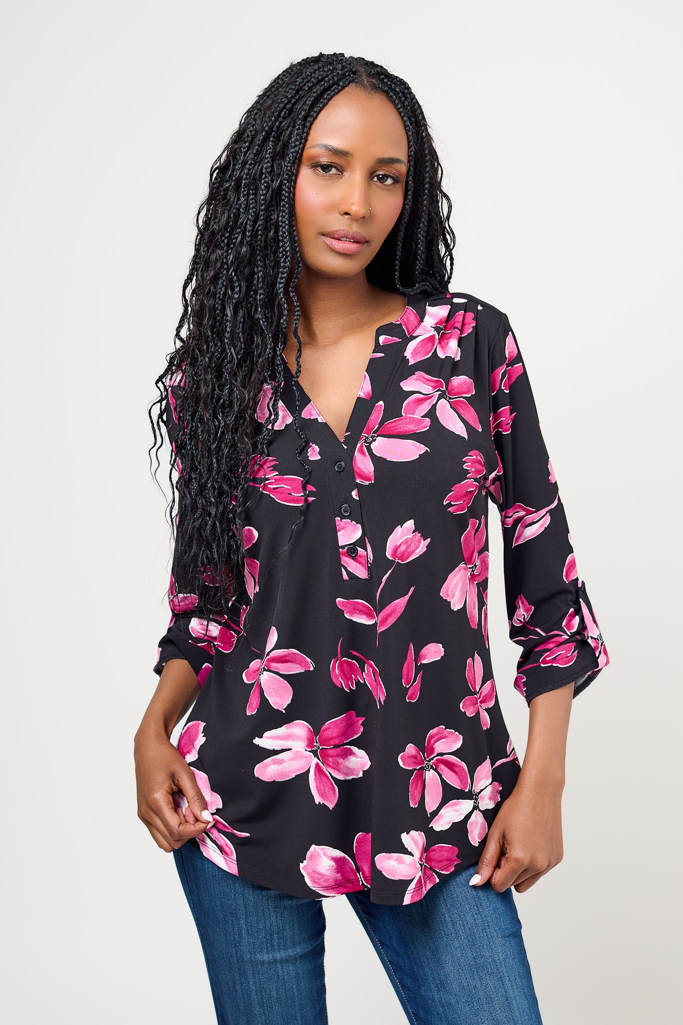 Puff Print Floral ITY Blouse