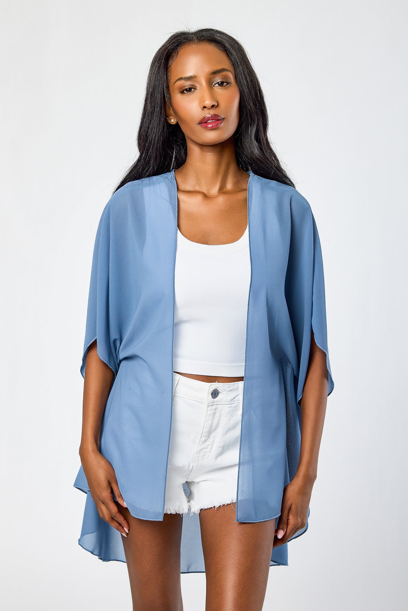 Solid Sheer Kimono