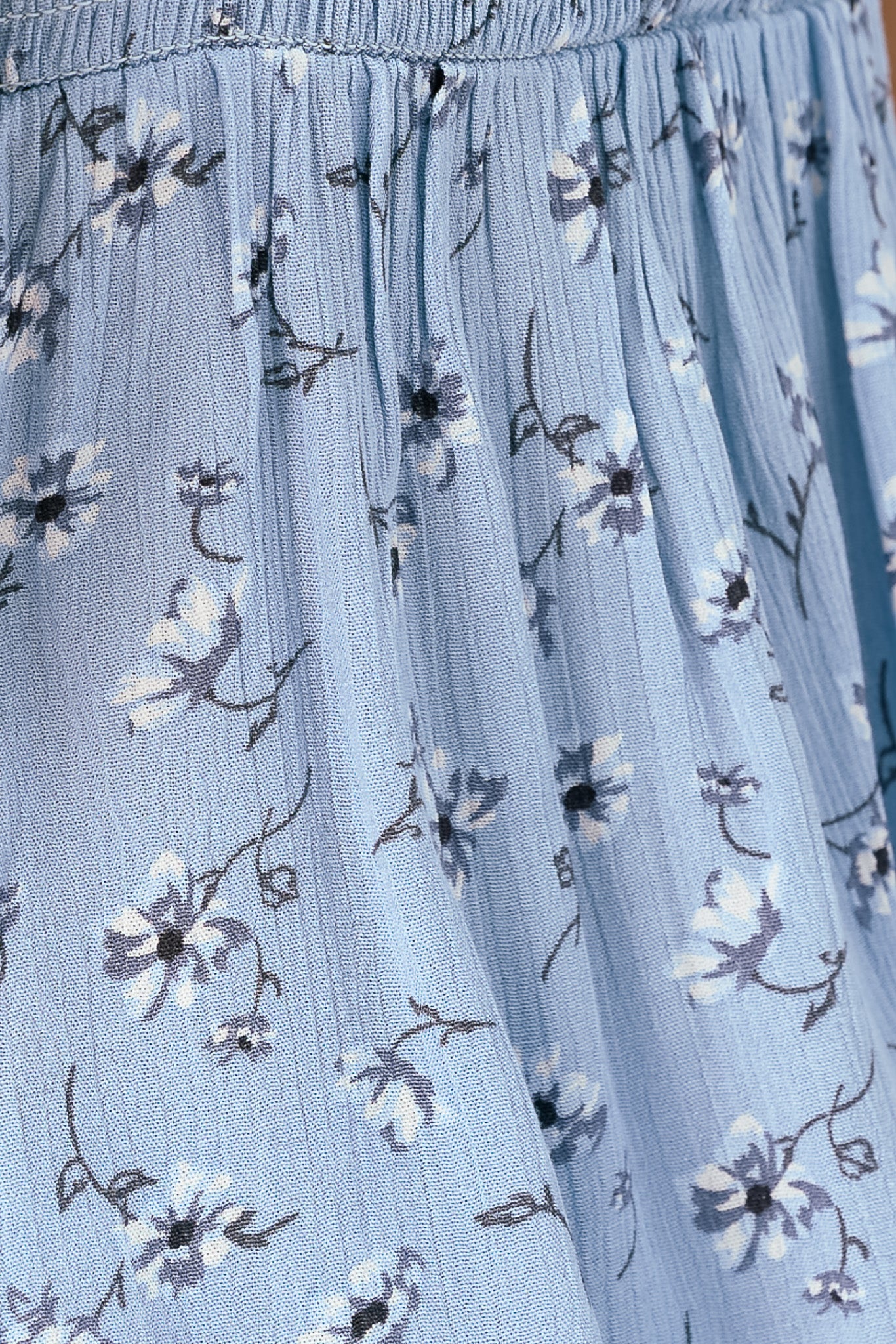 Small Floral Rayon Gauze Smocked Babydoll Cami