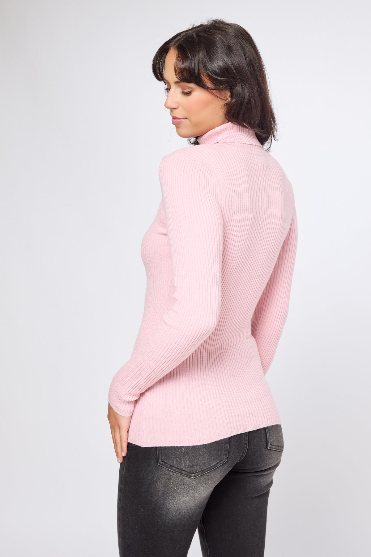 Ribbed Long Sleeve Turtleneck