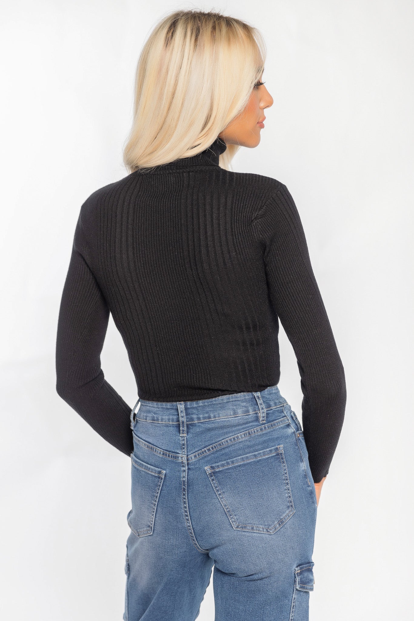 Ribbed Long Sleeve Turtleneck