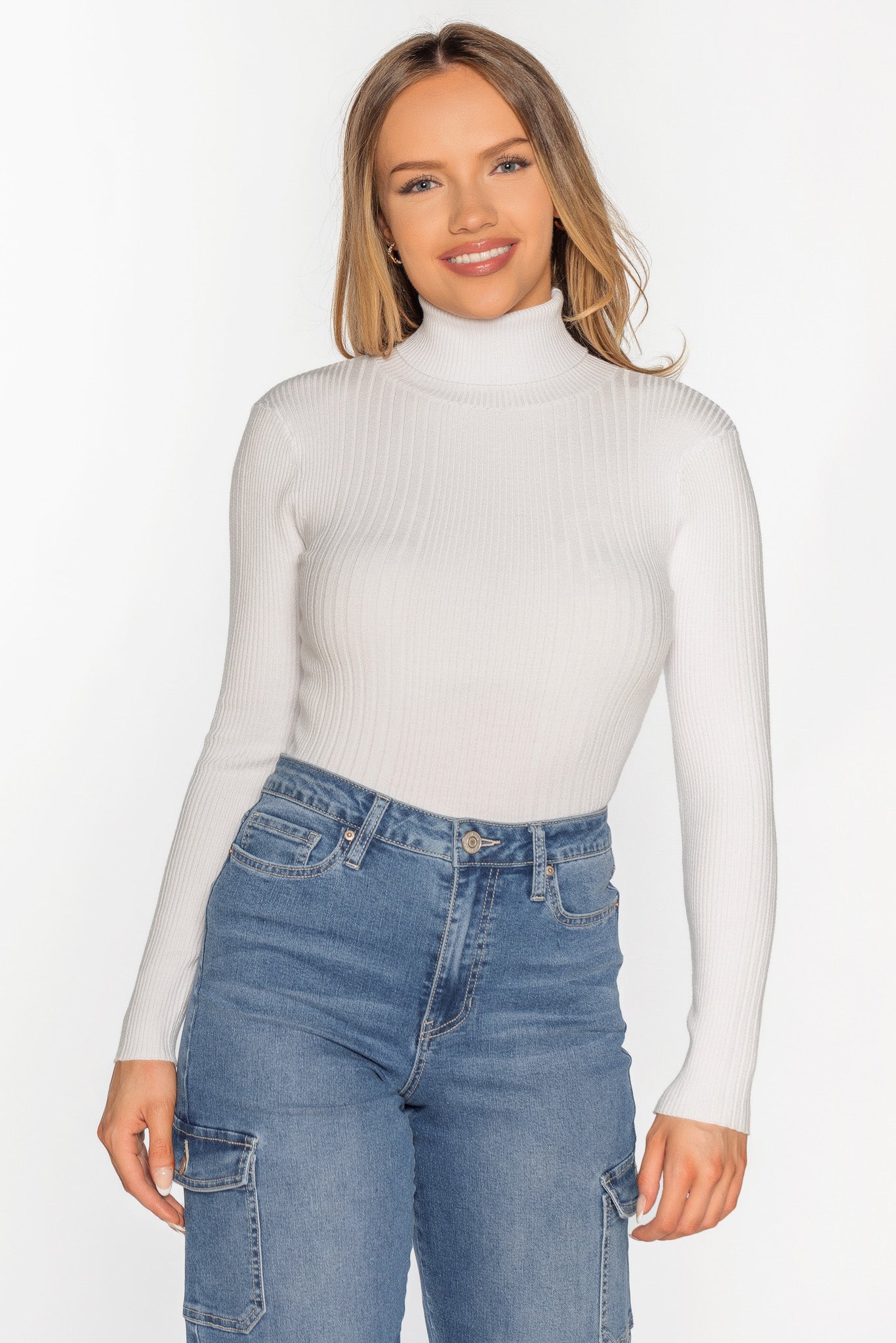 Ribbed Long Sleeve Turtleneck