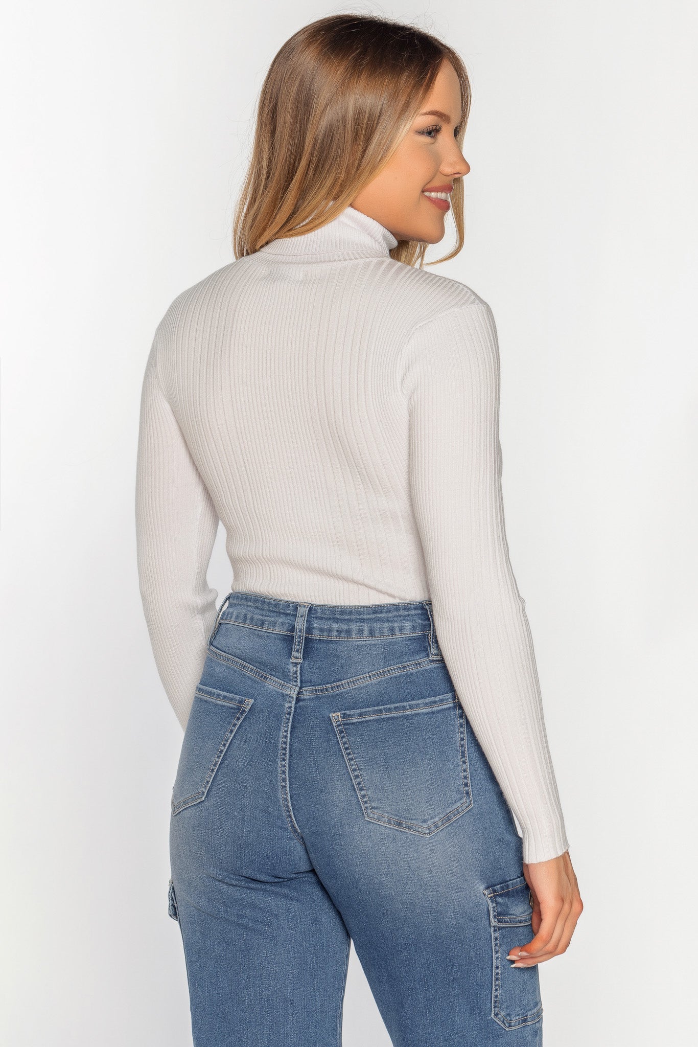 Ribbed Long Sleeve Turtleneck