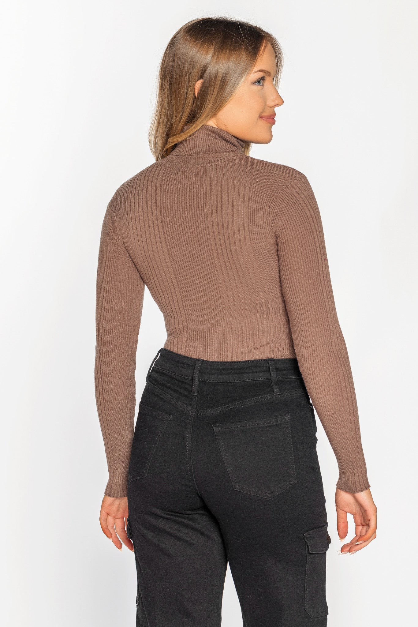 Ribbed Long Sleeve Turtleneck