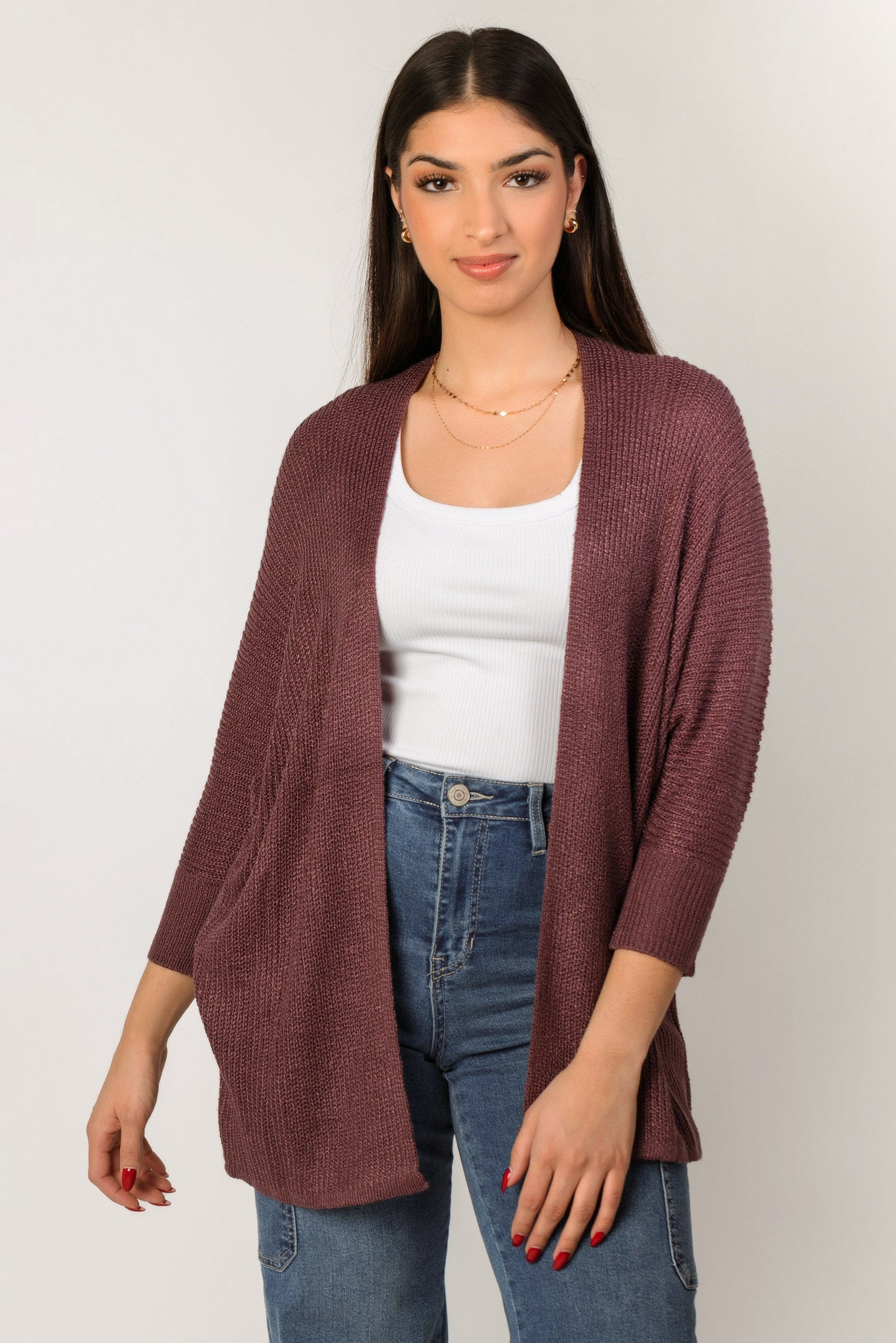 Lightweight Dolman Sleeve Cardigan