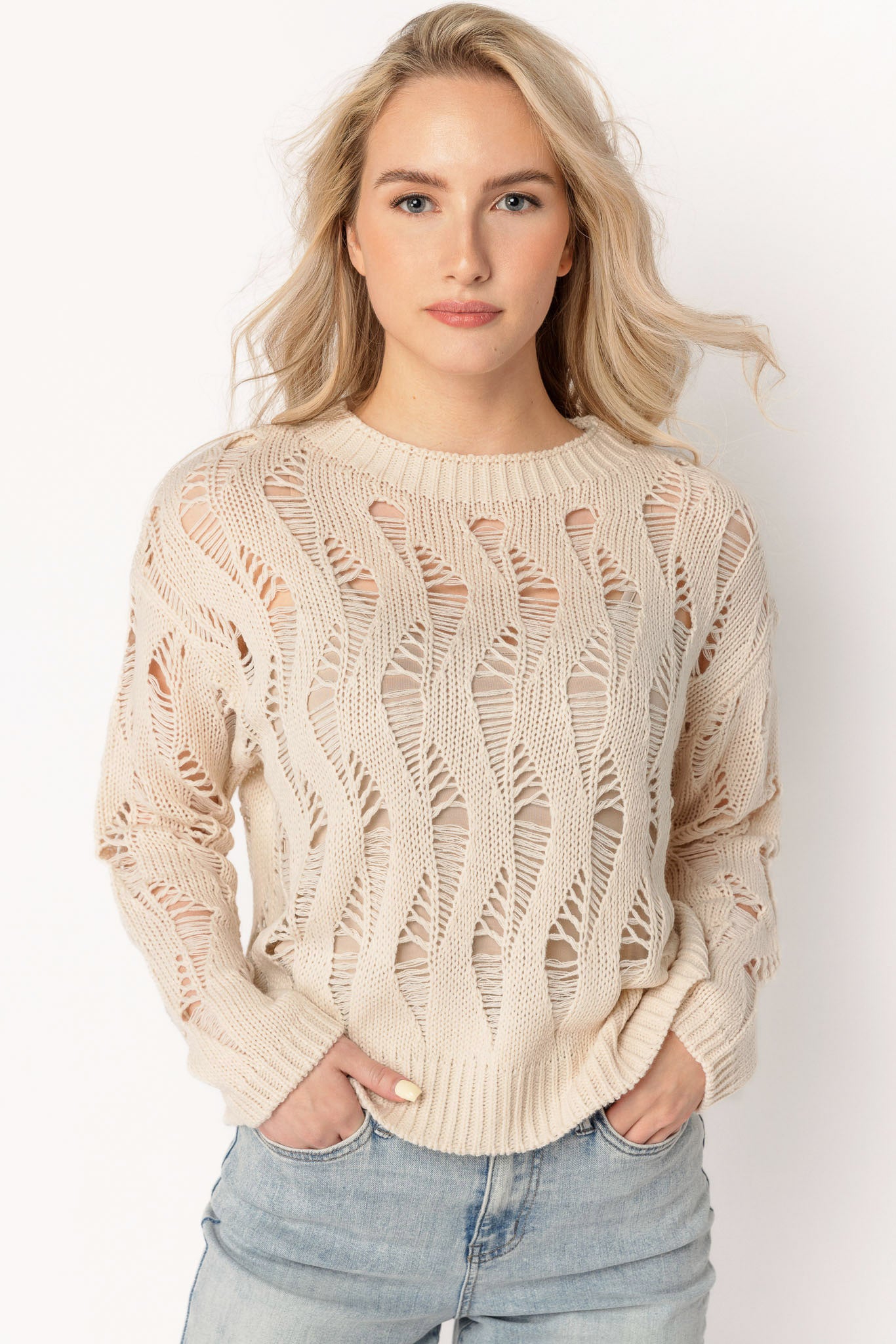 Lightweight Open-Knit Sweater