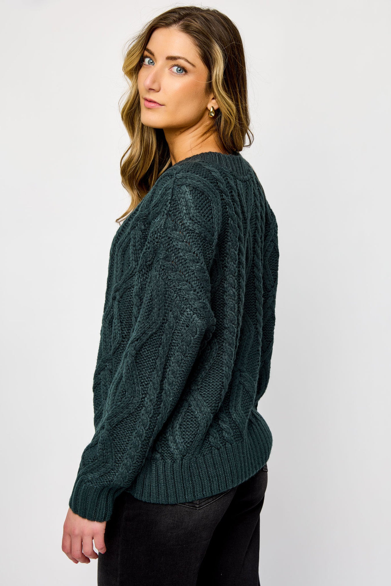 Oversized Cable-Knit Sweater