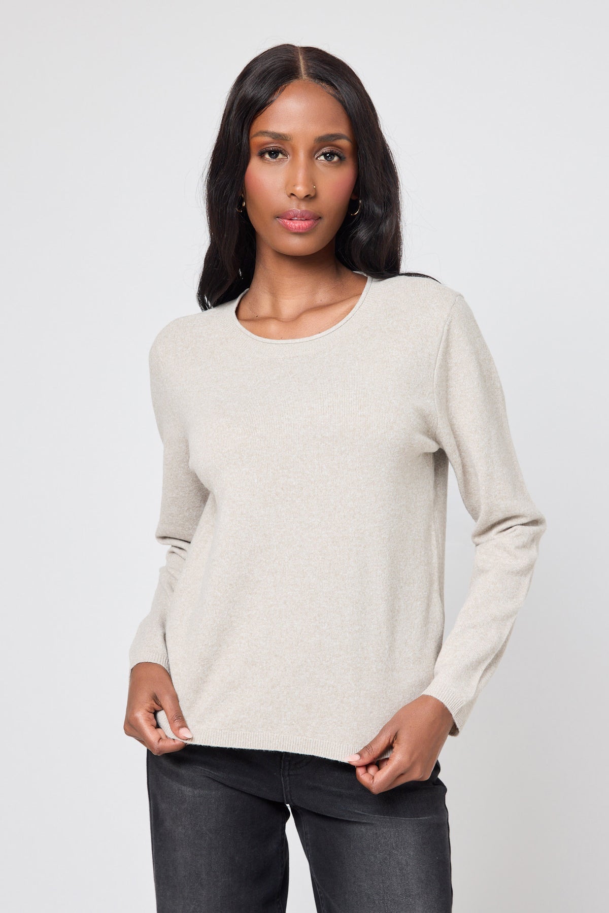 Only Loyal Crew Neck Long Sleeve Sweater