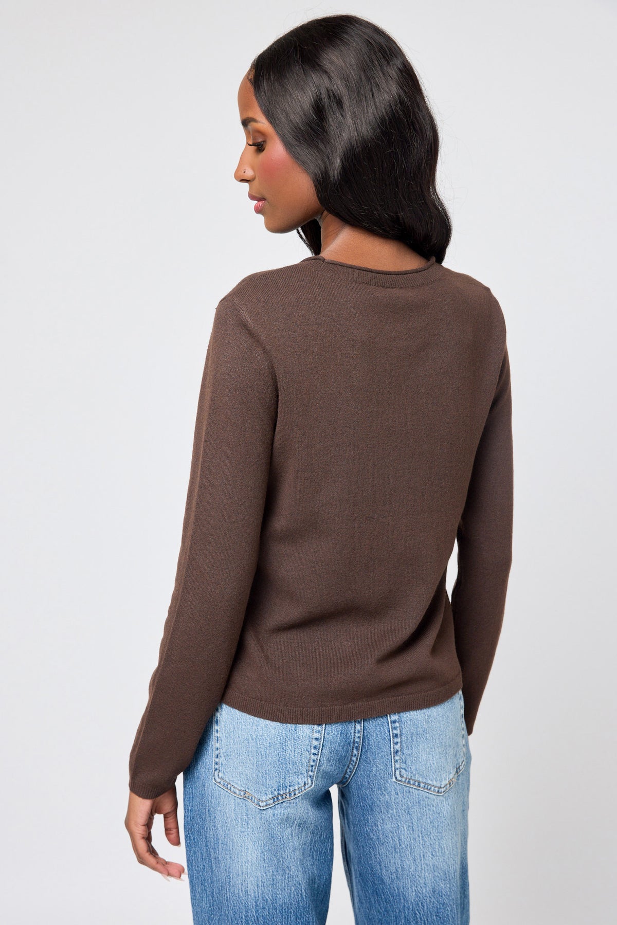 Only Loyal Crew Neck Long Sleeve Sweater