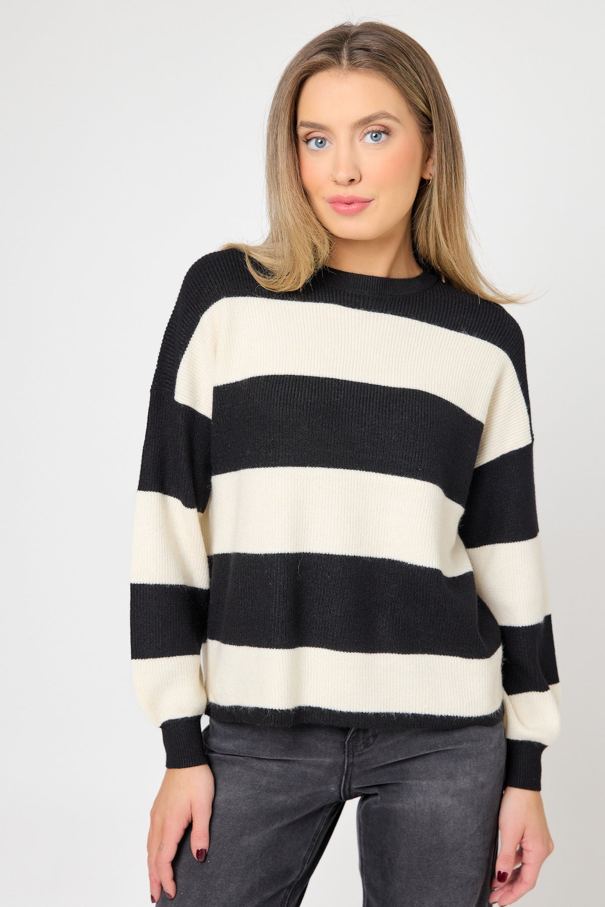 Only Latia Long Sleeve Stripe Pullover