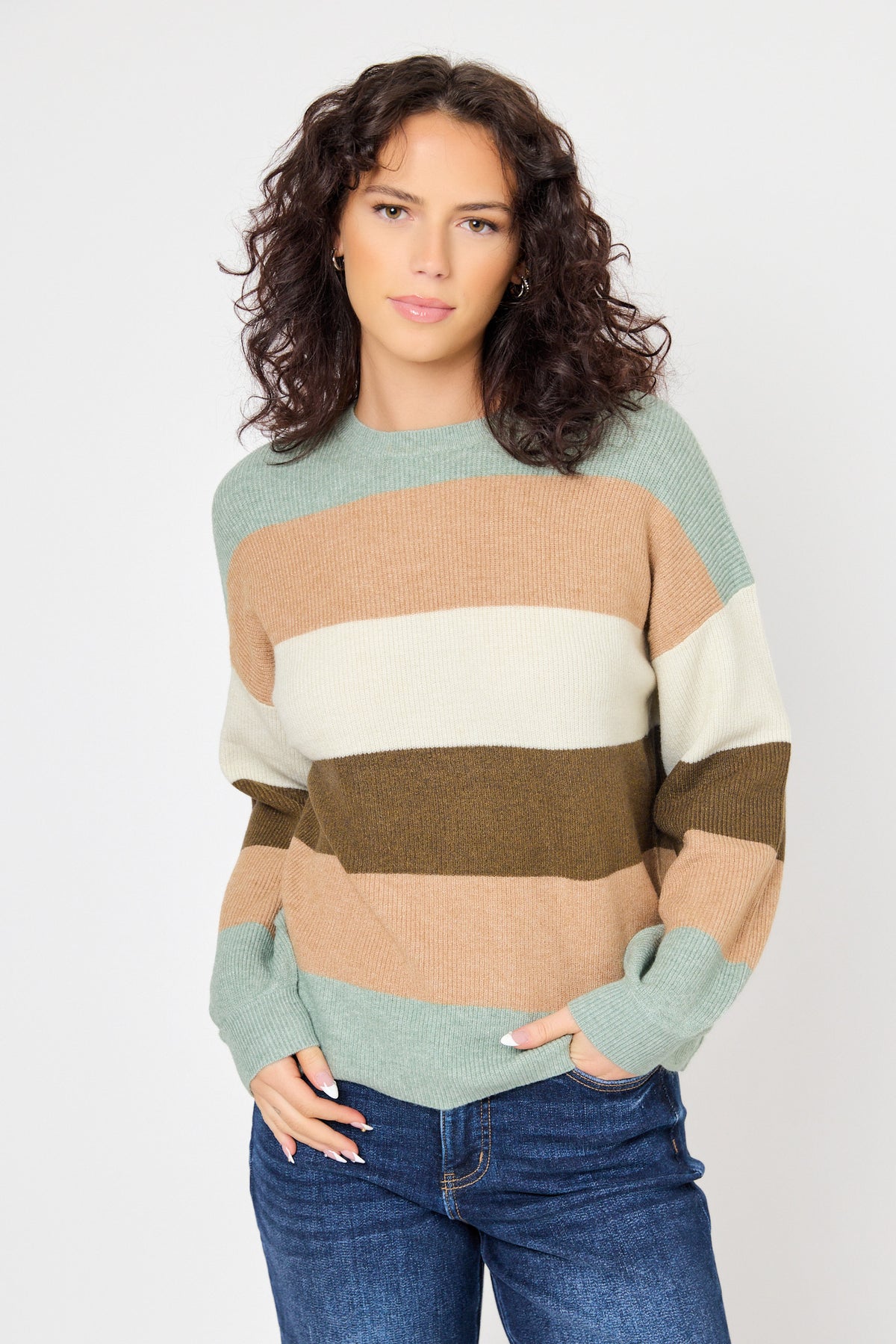 Only Latia Long Sleeve Stripe Pullover