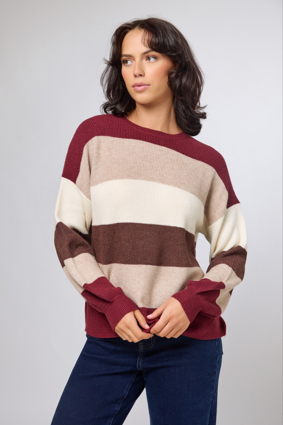 Only Latia Long Sleeve Stripe Pullover