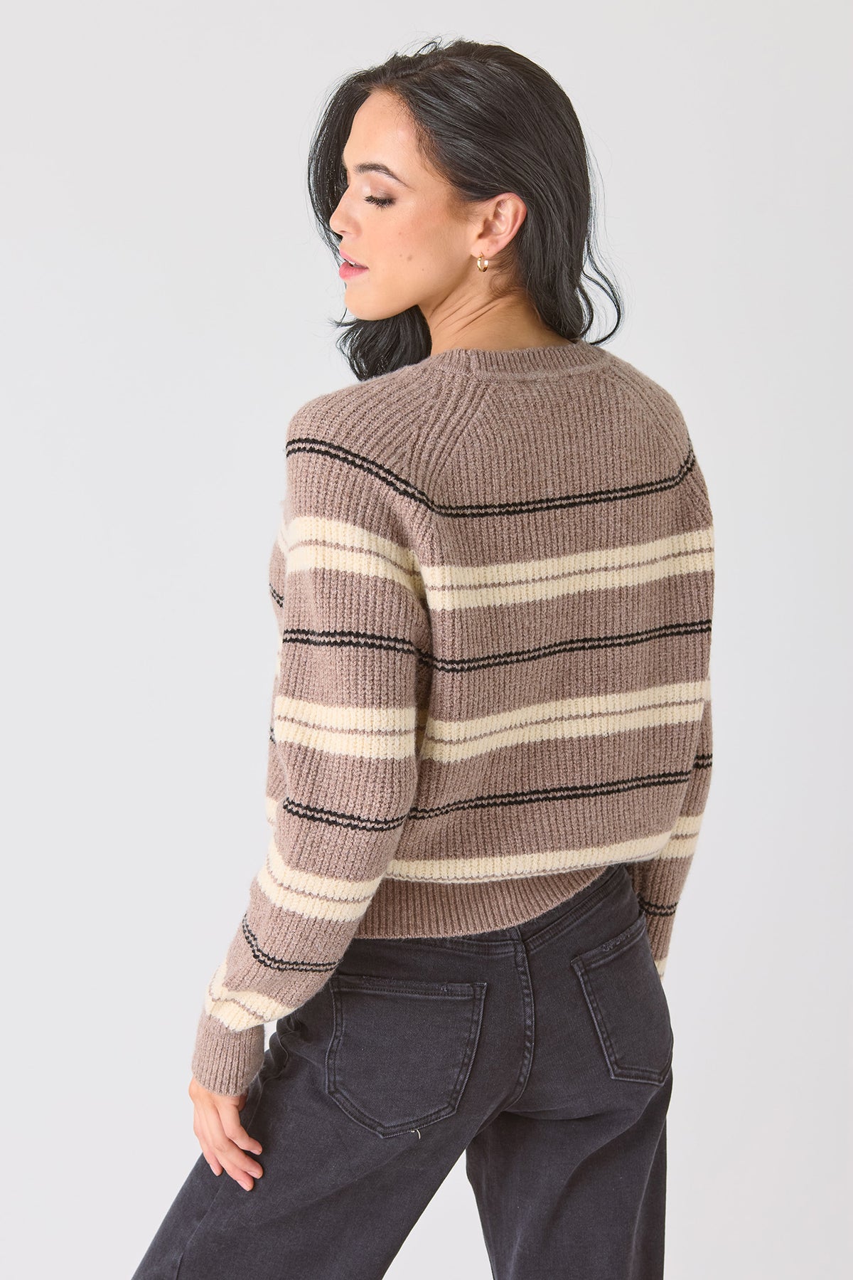 Cozy Striped Crewneck Sweater