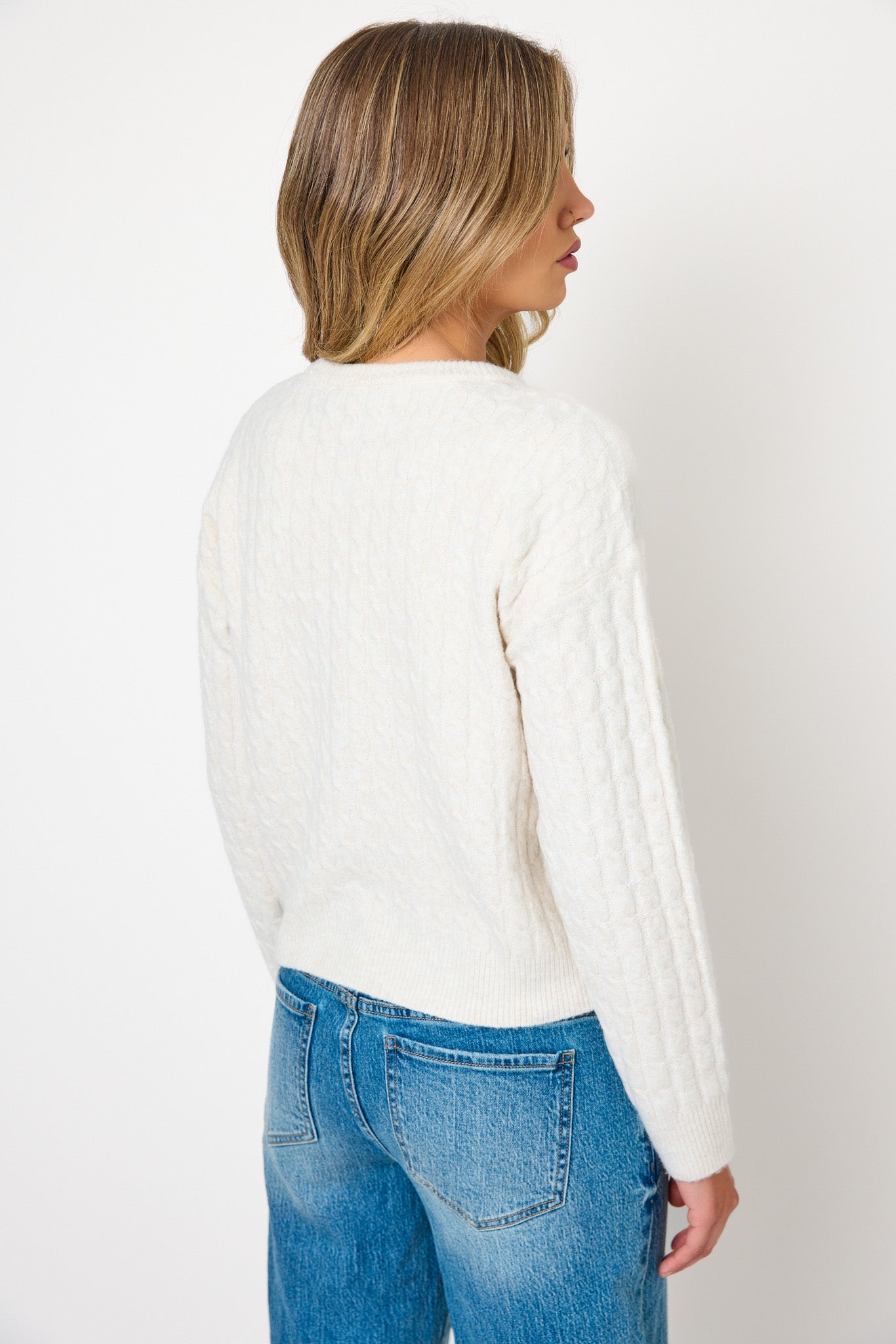 Baby Cable Button Front Cardigan