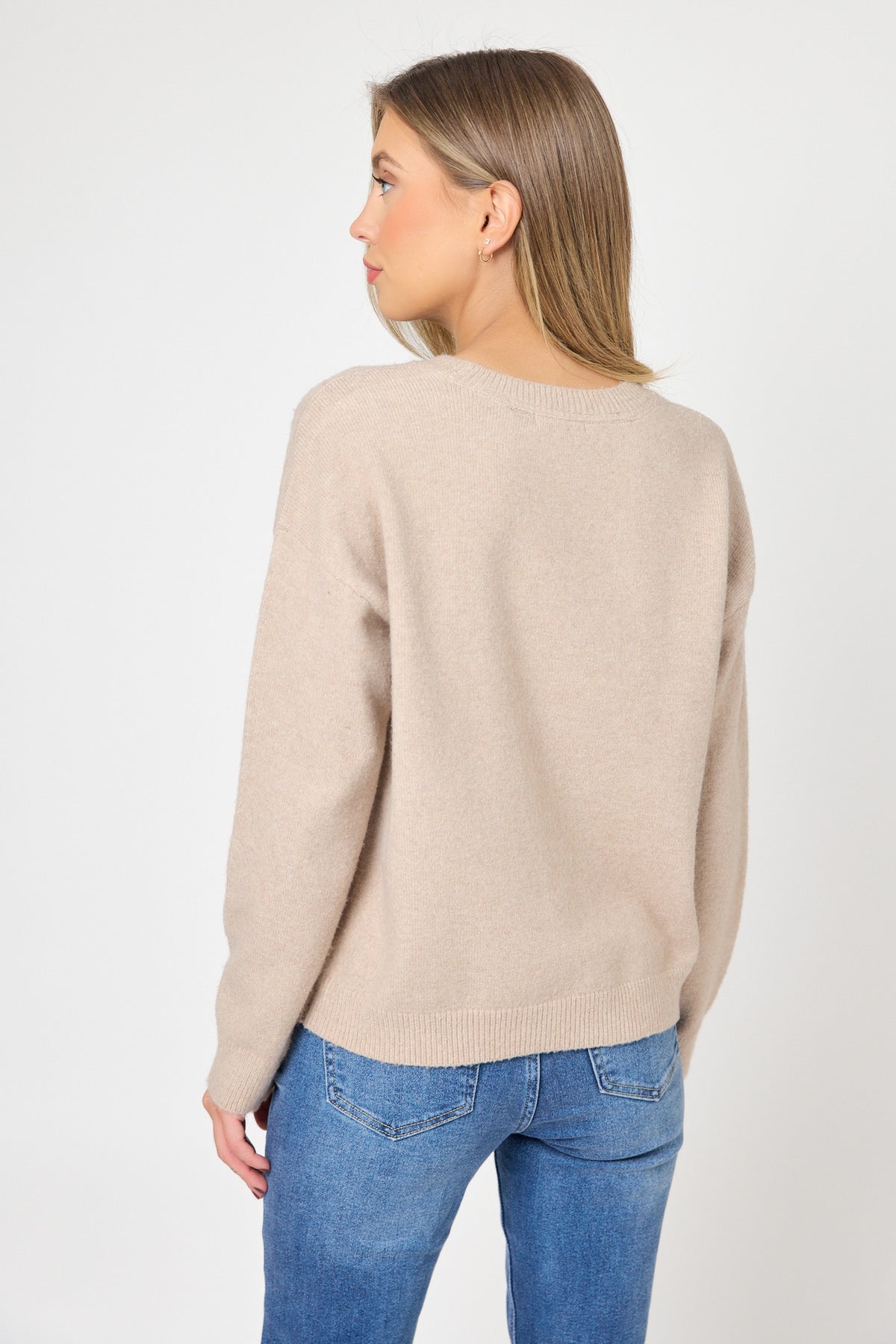 CozyLuxe Crew Neck Long Sleeve Sweater