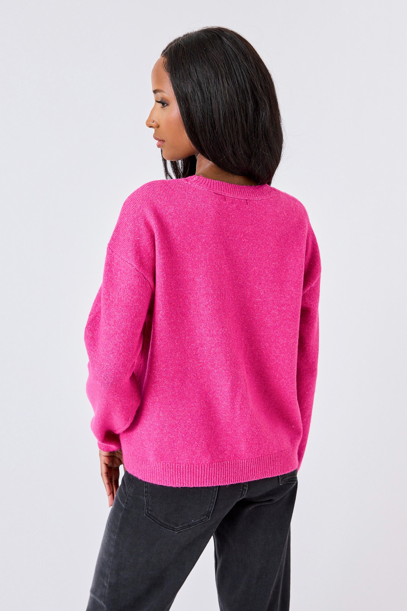 CozyLuxe Crew-Neck Long-Sleeve Sweater