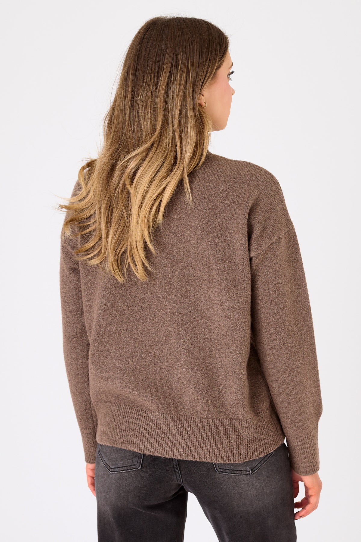 CozyLuxe Mock-Neck Long-Sleeve Sweater