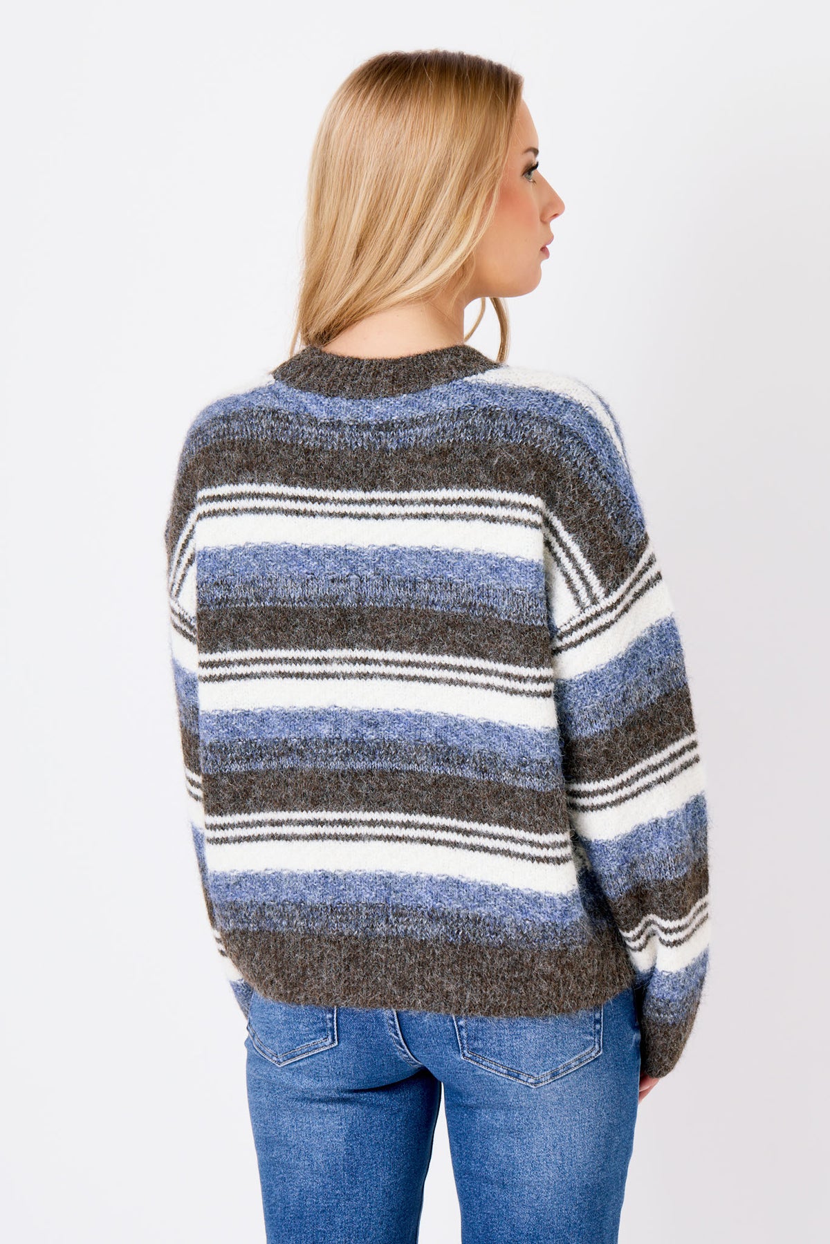 Hairy Stripe Crewneck Sweater
