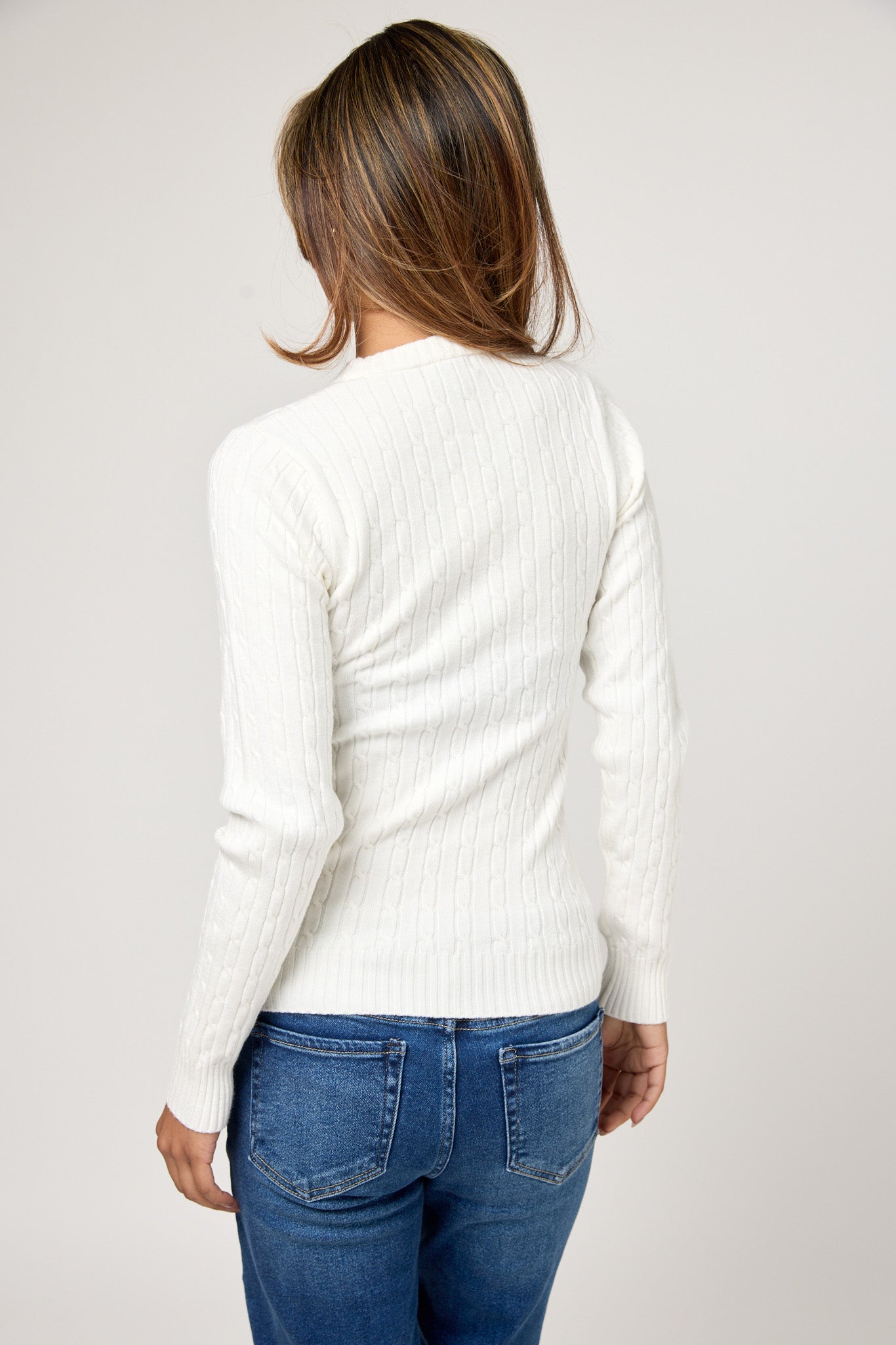 Mini Cable Crew-Neck Sweater