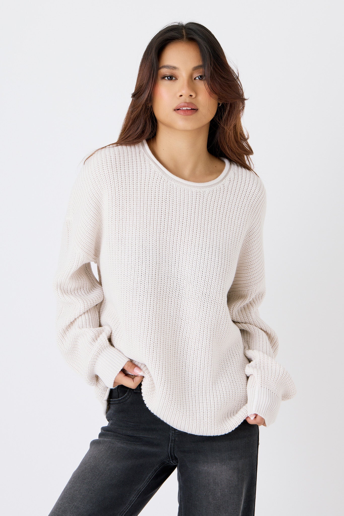 Roll-Neck Long-Sleeve Sweater