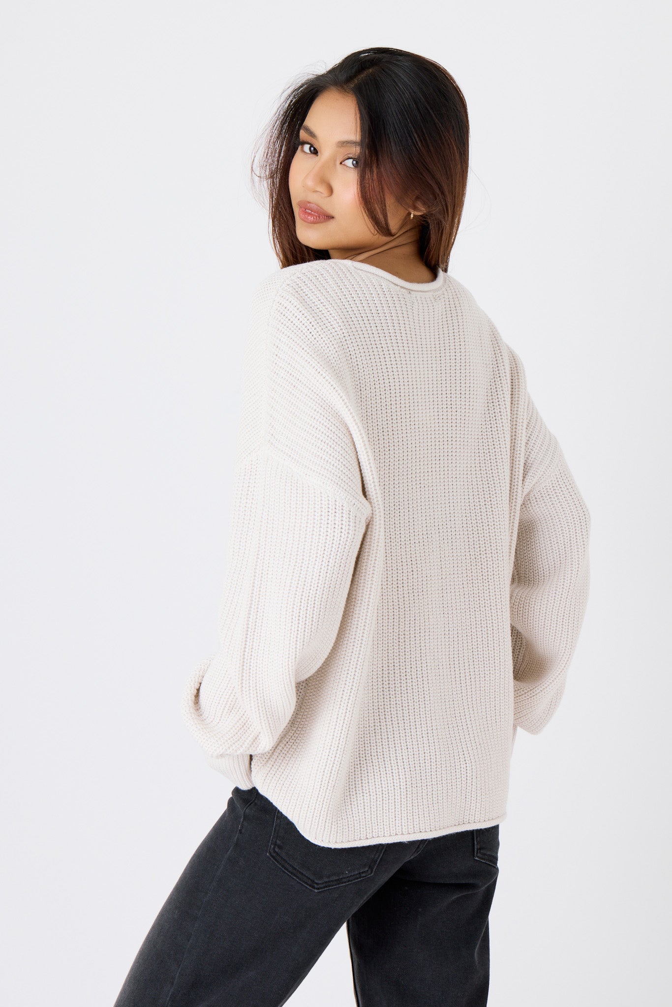 Roll-Neck Long-Sleeve Sweater